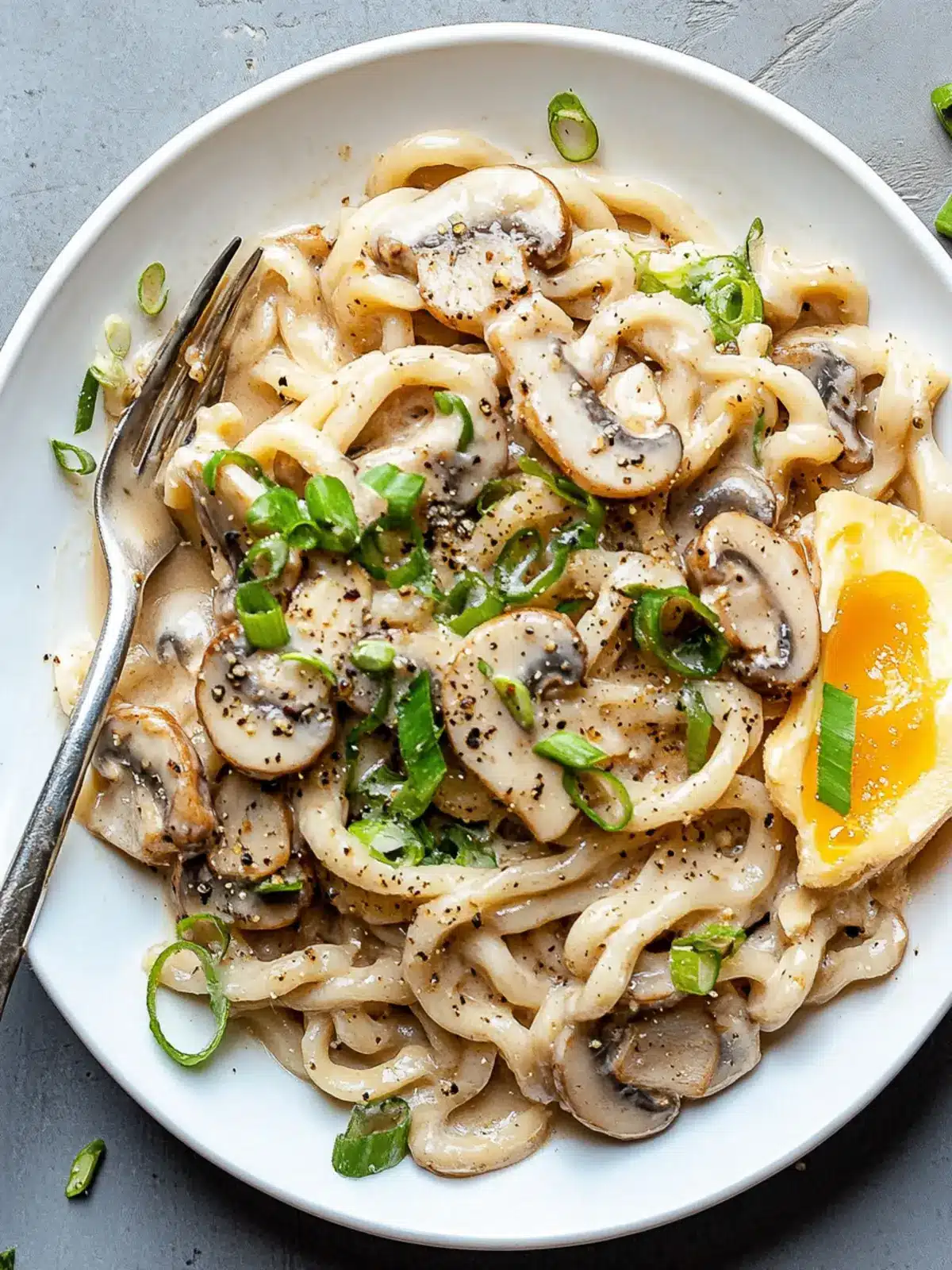 Delicious Creamy Mushroom Udon in Just 15 Minutes 2 Creamy Mushroom Udon