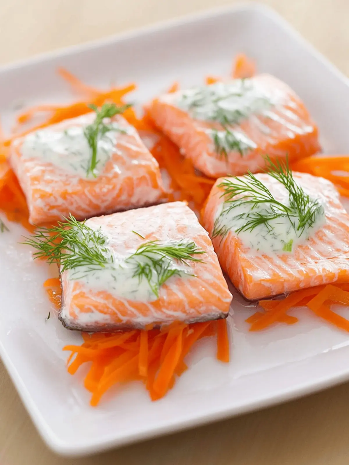Dill-Poached Salmon with Creamy Yogurt Sauce for Easy Elegance 2 Dill-Poached Salmon