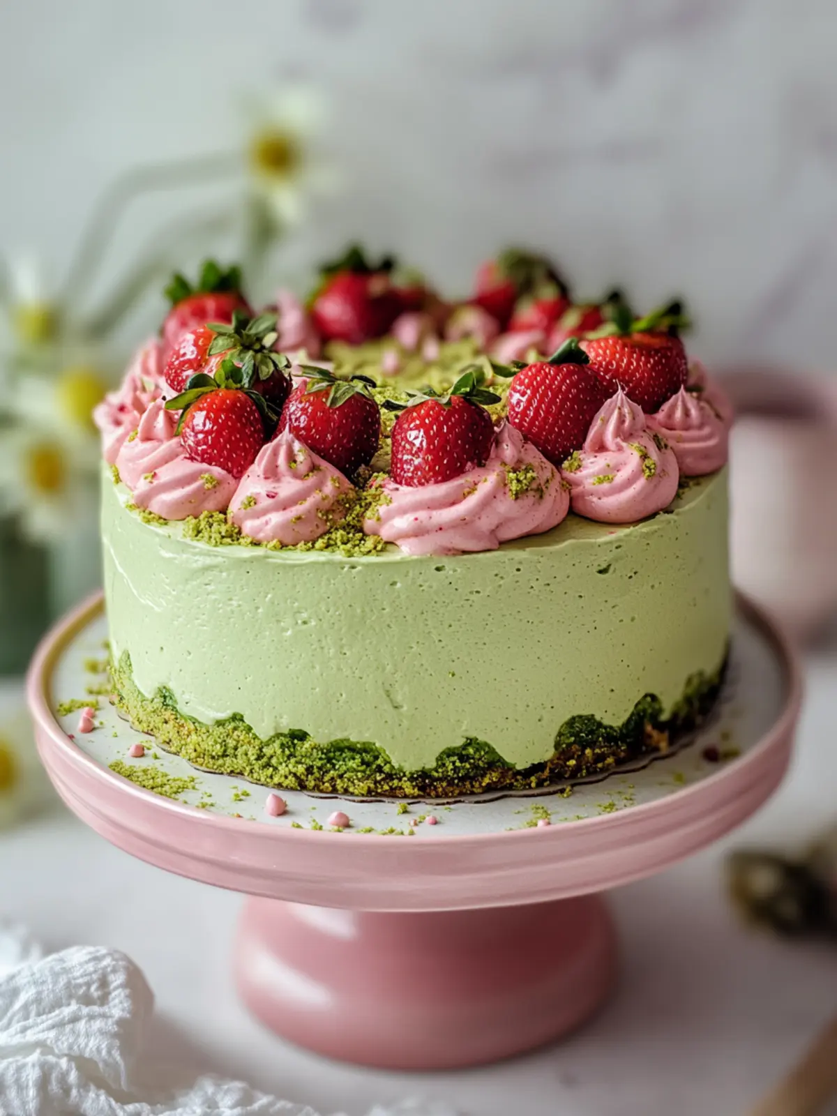 Delicious Strawberry Matcha Cake That Wows Every Bite 4 Strawberry Matcha Cake