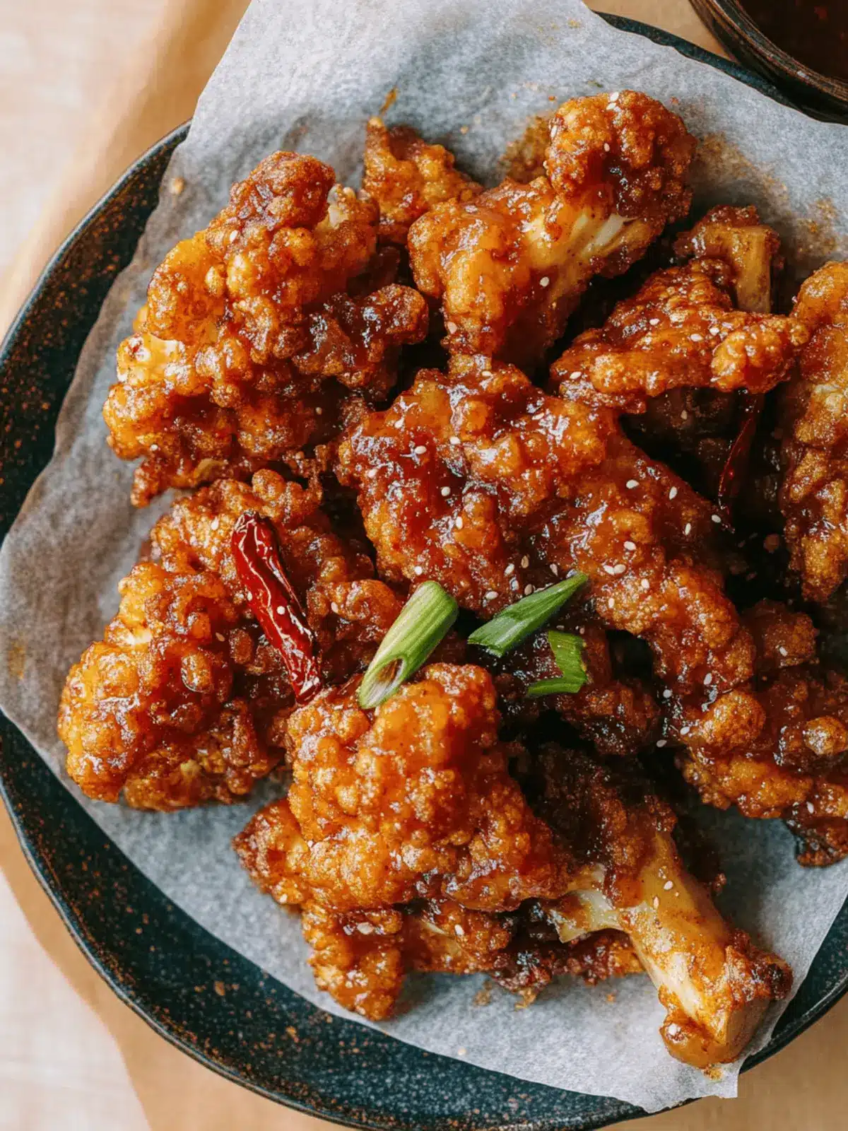 Crispy Korean Fried Cauliflower with Sweet Soy Glaze 2 Korean Fried Cauliflower