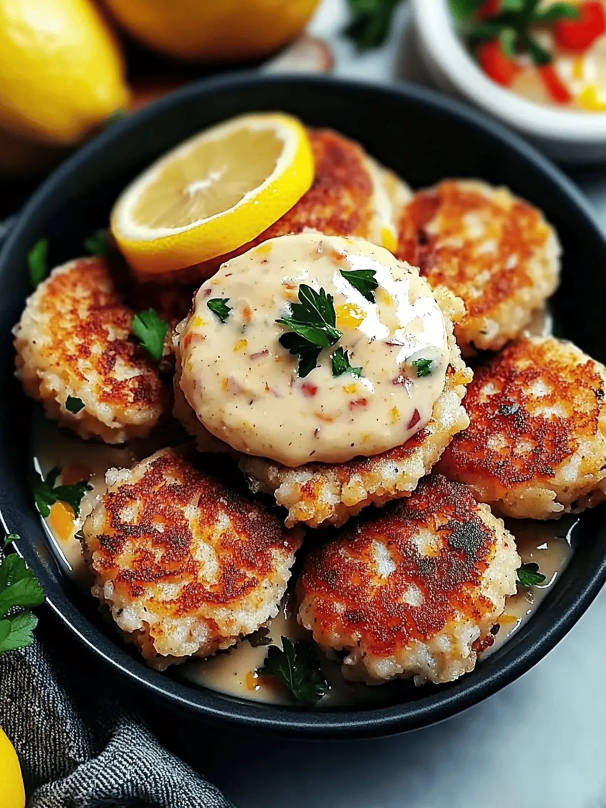 Savory Shrimp Cakes with Zesty Lemon Aioli for Any Occasion 4 Shrimp Cakes with Lemon Aioli
