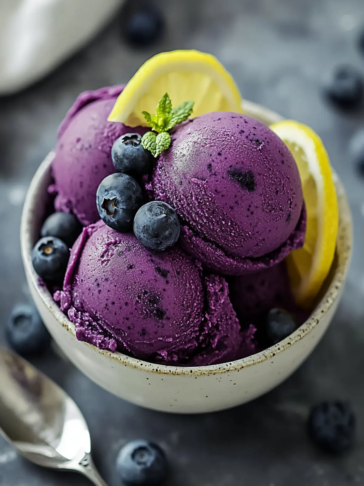 Fresh Blueberry Lemon Sorbet: No Churn Bliss Awaits! 4 Blueberry Lemon Sorbet