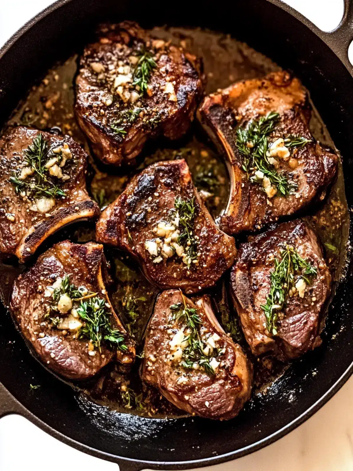 Perfect Pan Seared Lamb Chops with Herb-Butter Bliss 4 Pan Seared Lamb Chops