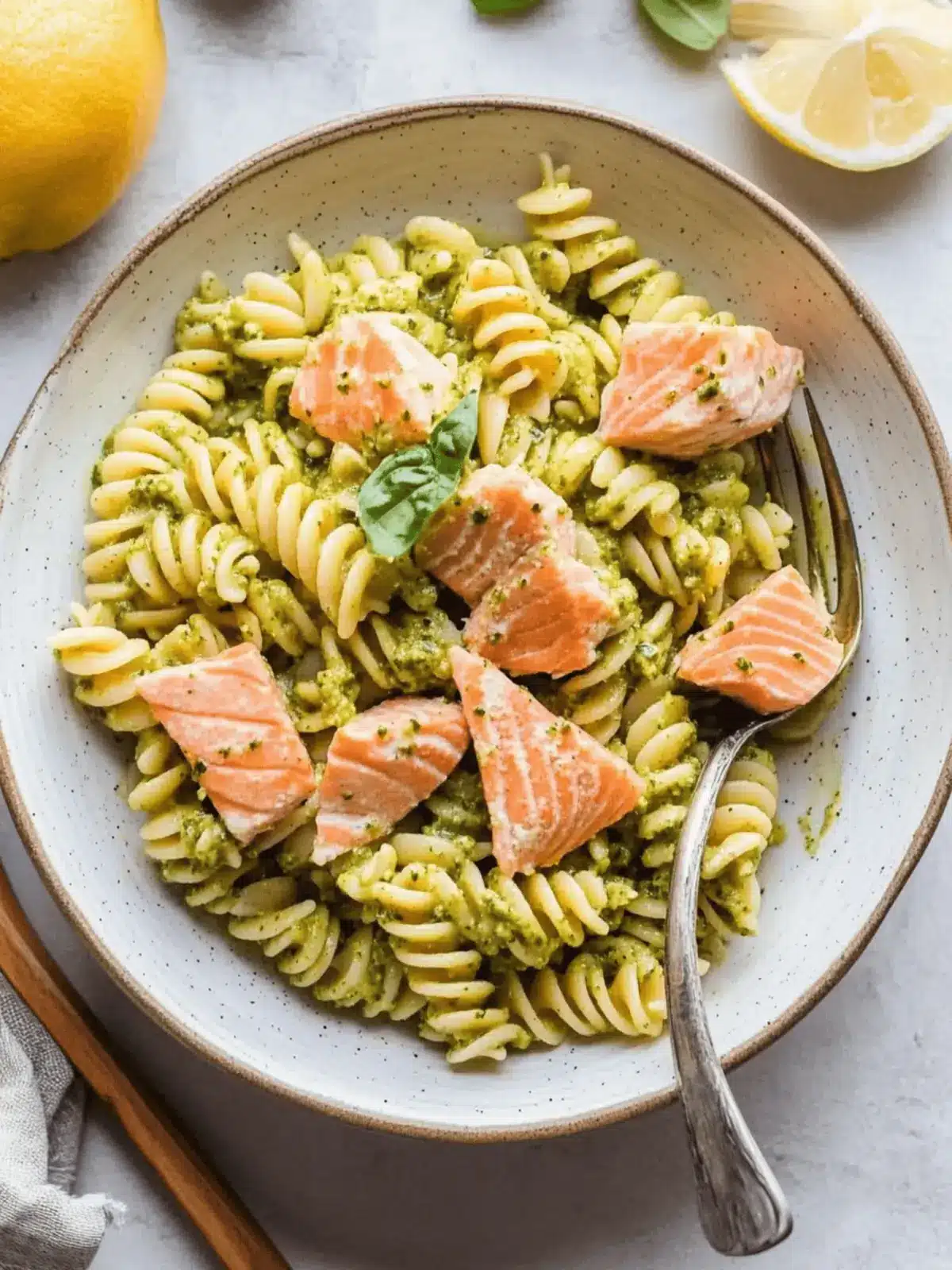 Delicious Salmon Pesto Pasta in Just 20 Minutes 3 Salmon Pesto Pasta