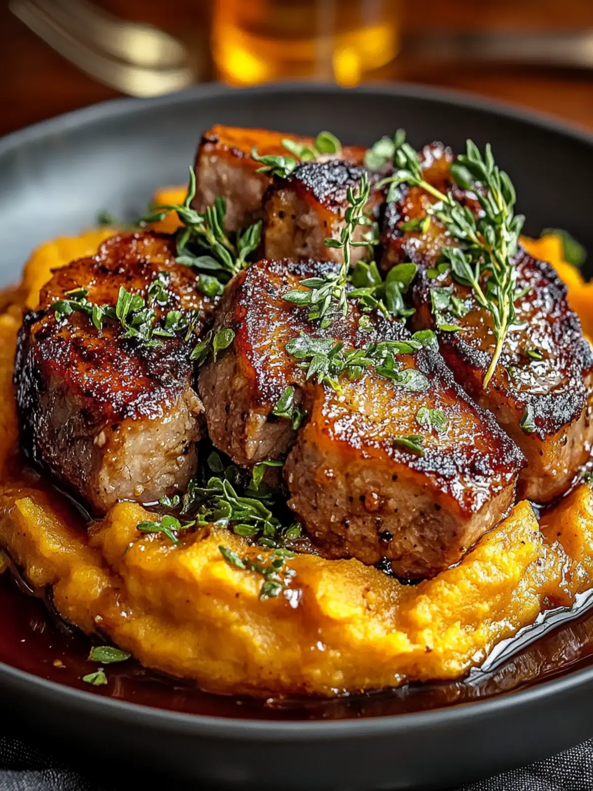 Savory Apple Cider Pork with Creamy Mashed Sweet Potatoes 3 Apple Cider Pork with Mashed Sweet Potatoes