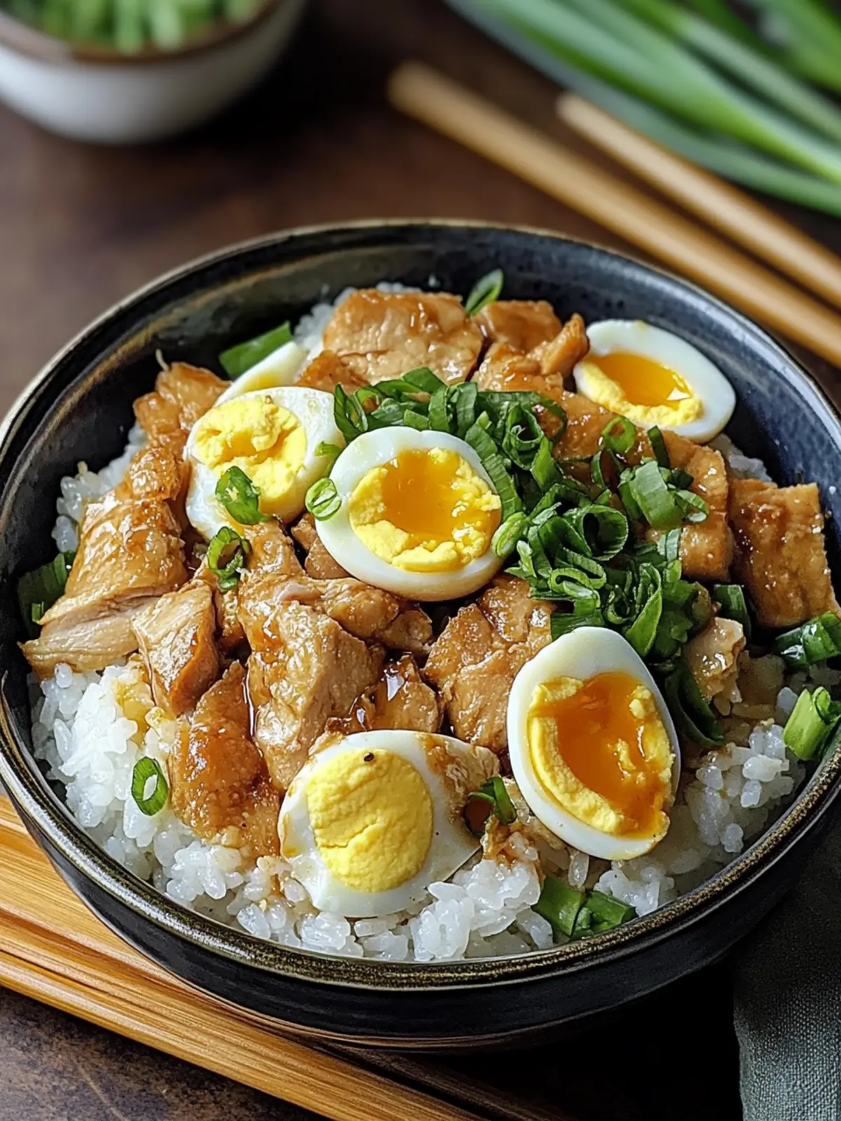 Irresistible Japanese Chicken and Egg Rice Bowl Recipe at Home 4 Japanese Chicken and Egg Rice Bowl