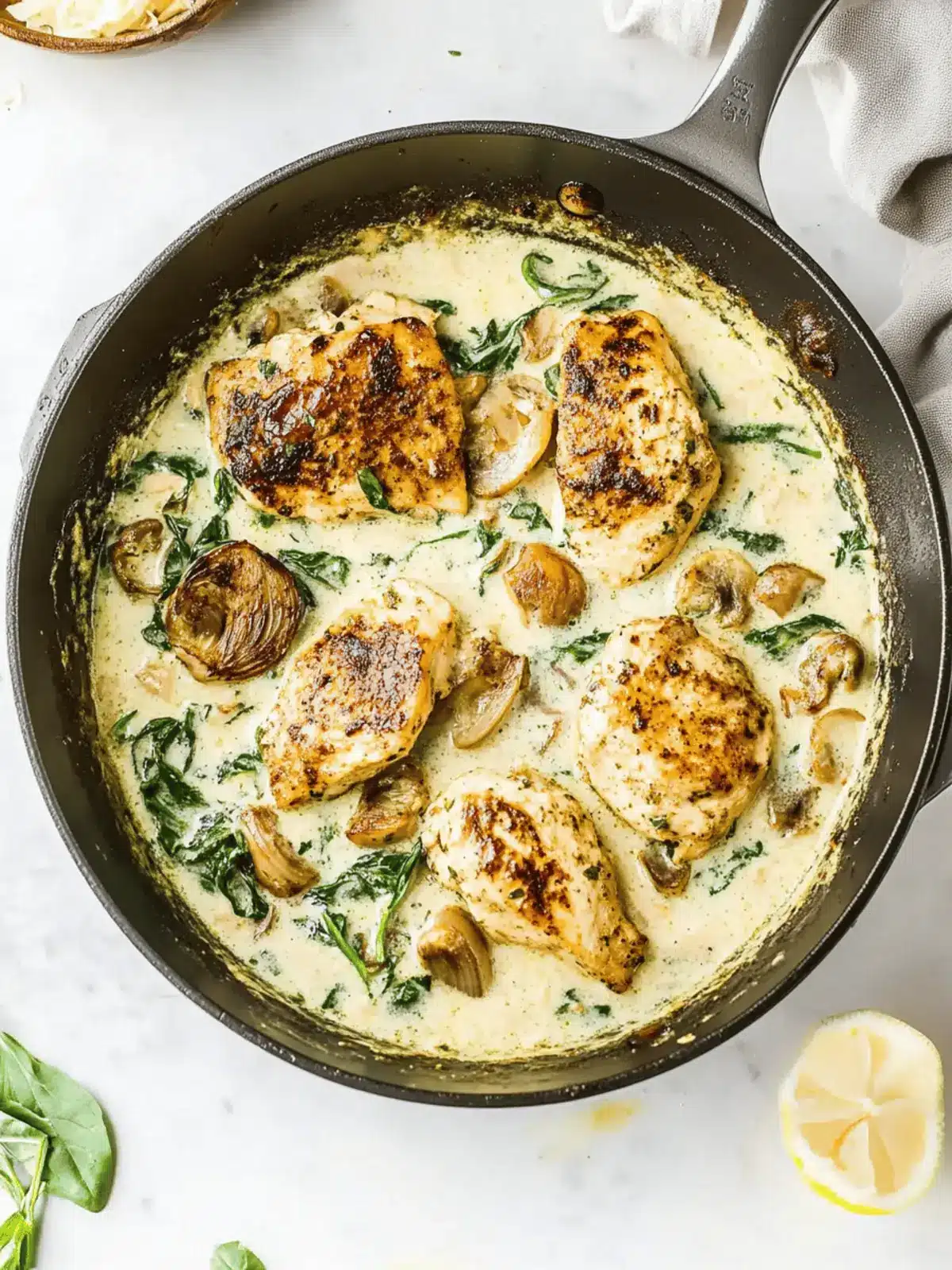 Creamy Chicken Florentine Skillet You ll Crave Every Night 3 Chicken Florentine Skillet