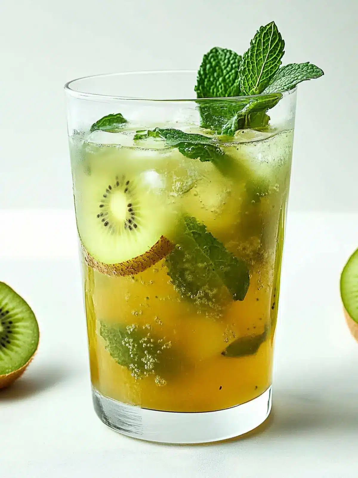 Refreshing Kiwi Mint Cold Brew Green Tea for Chilly Sips 2 Kiwi Mint Cold Brew Green Tea