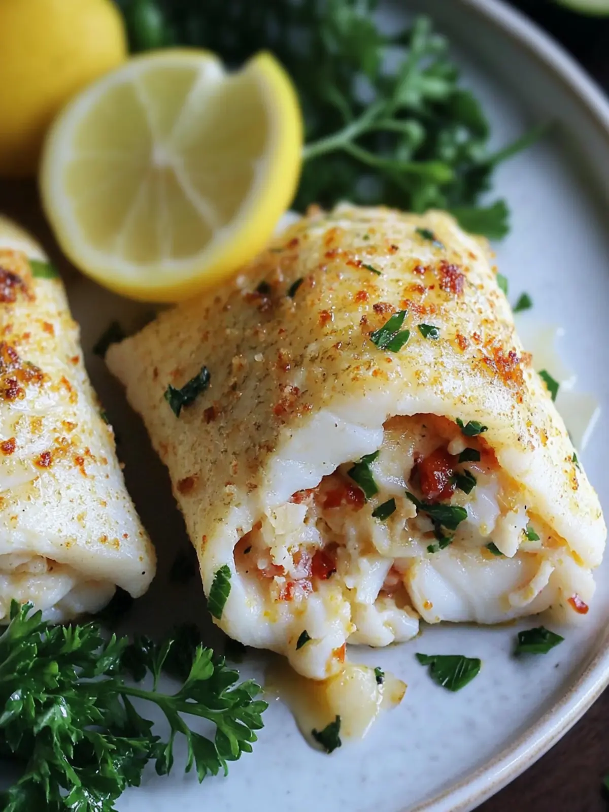 Delicious Crab Stuffed Whitefish: A Delightful Dinner Surprise 2 Crab Stuffed Whitefish