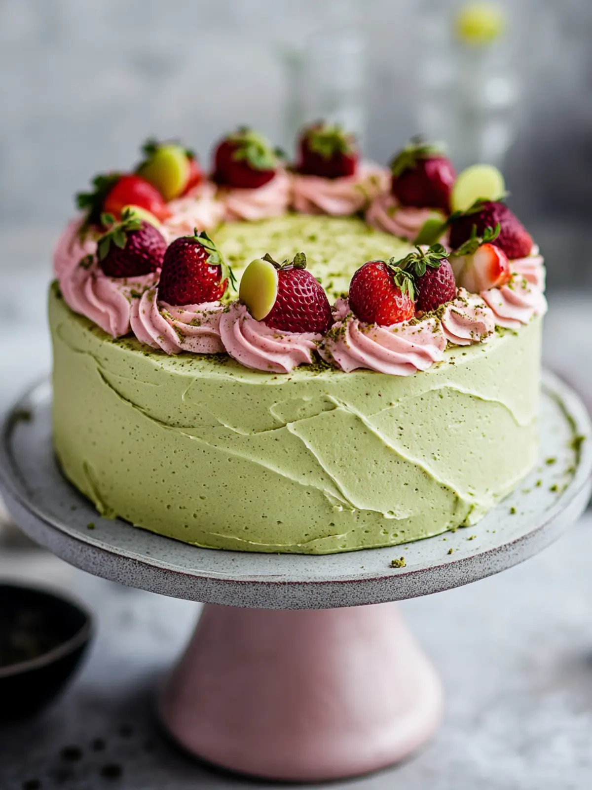 Delicious Strawberry Matcha Cake That Wows Every Bite 3 Strawberry Matcha Cake