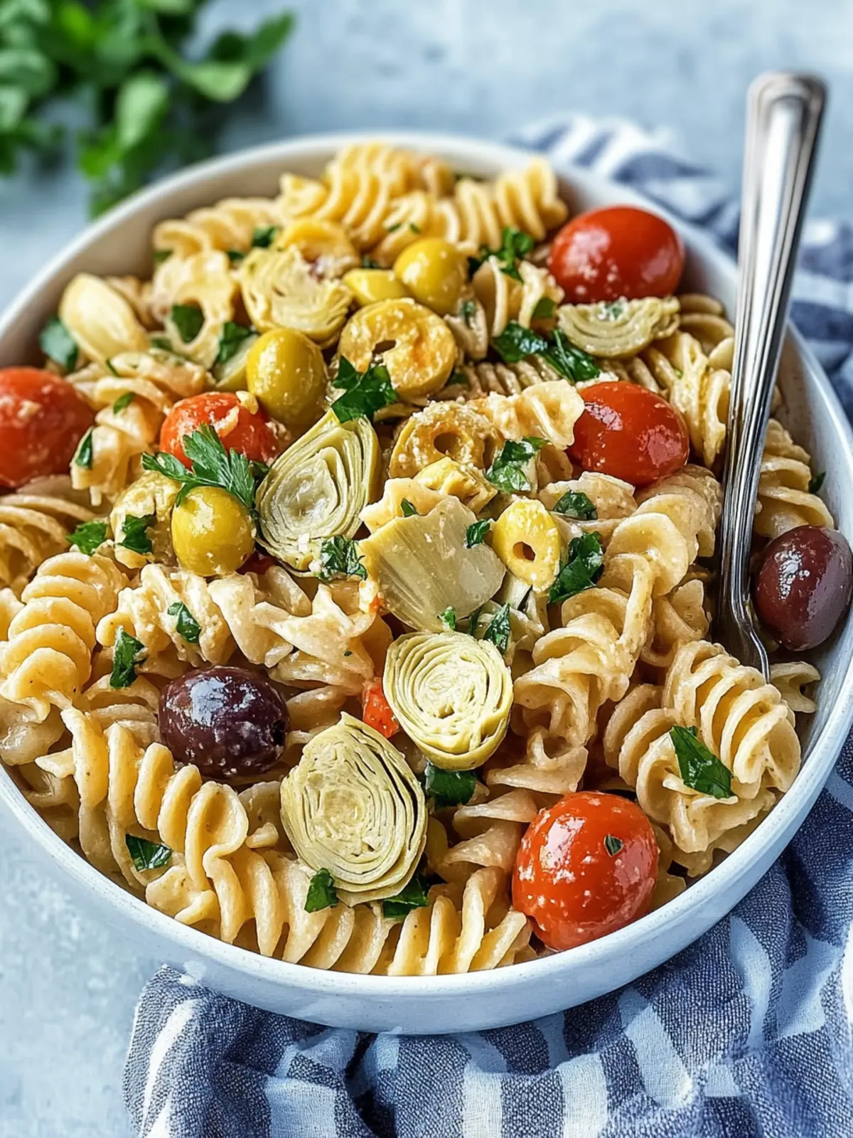 Refreshing Olive and Artichoke Pasta Salad for Summer Fun 3 Olive and Artichoke Pasta Salad