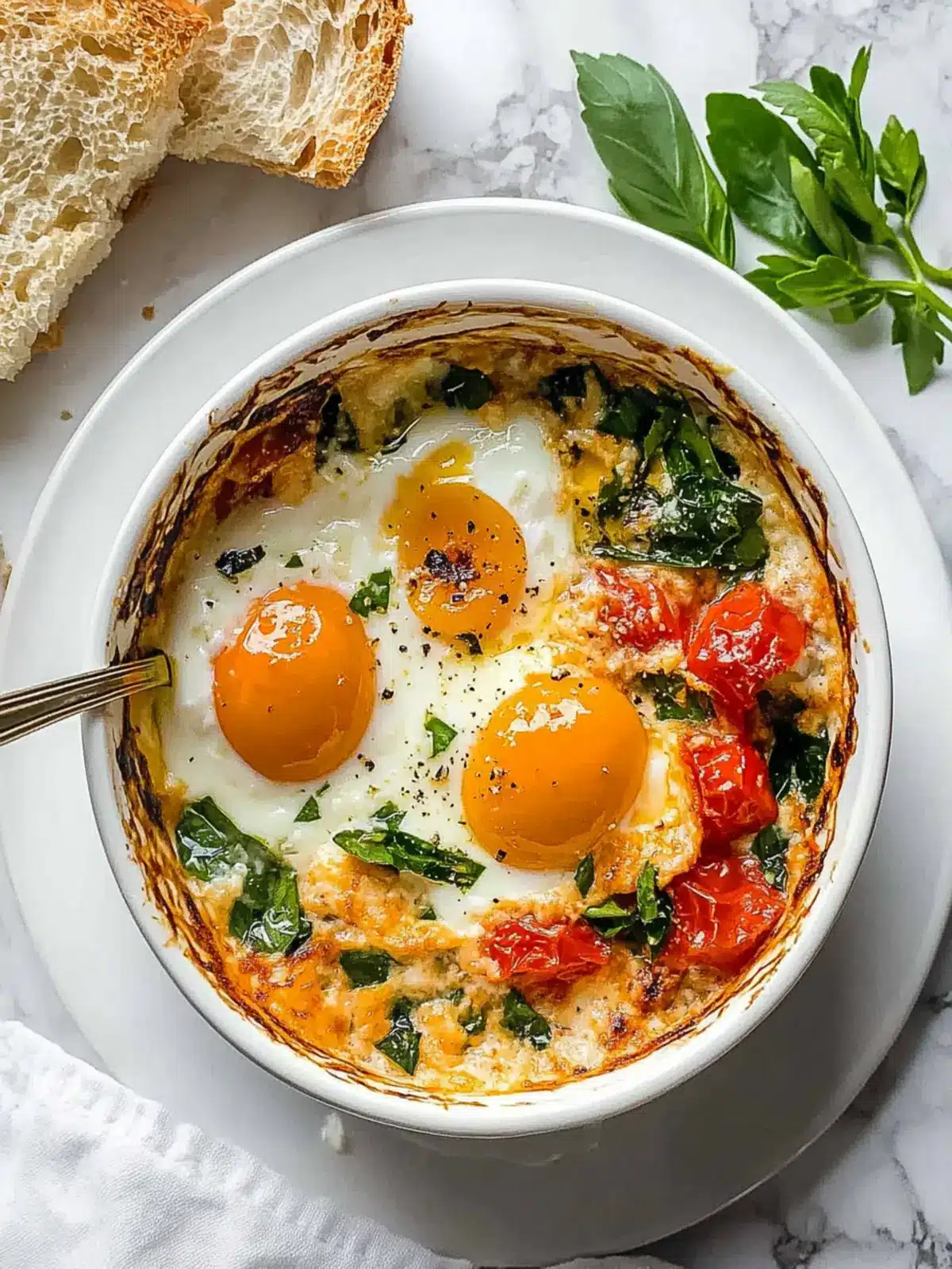 Savor the Flavor: Easy Baked Feta Eggs for Your Brunch Bliss 3 Baked Feta Eggs
