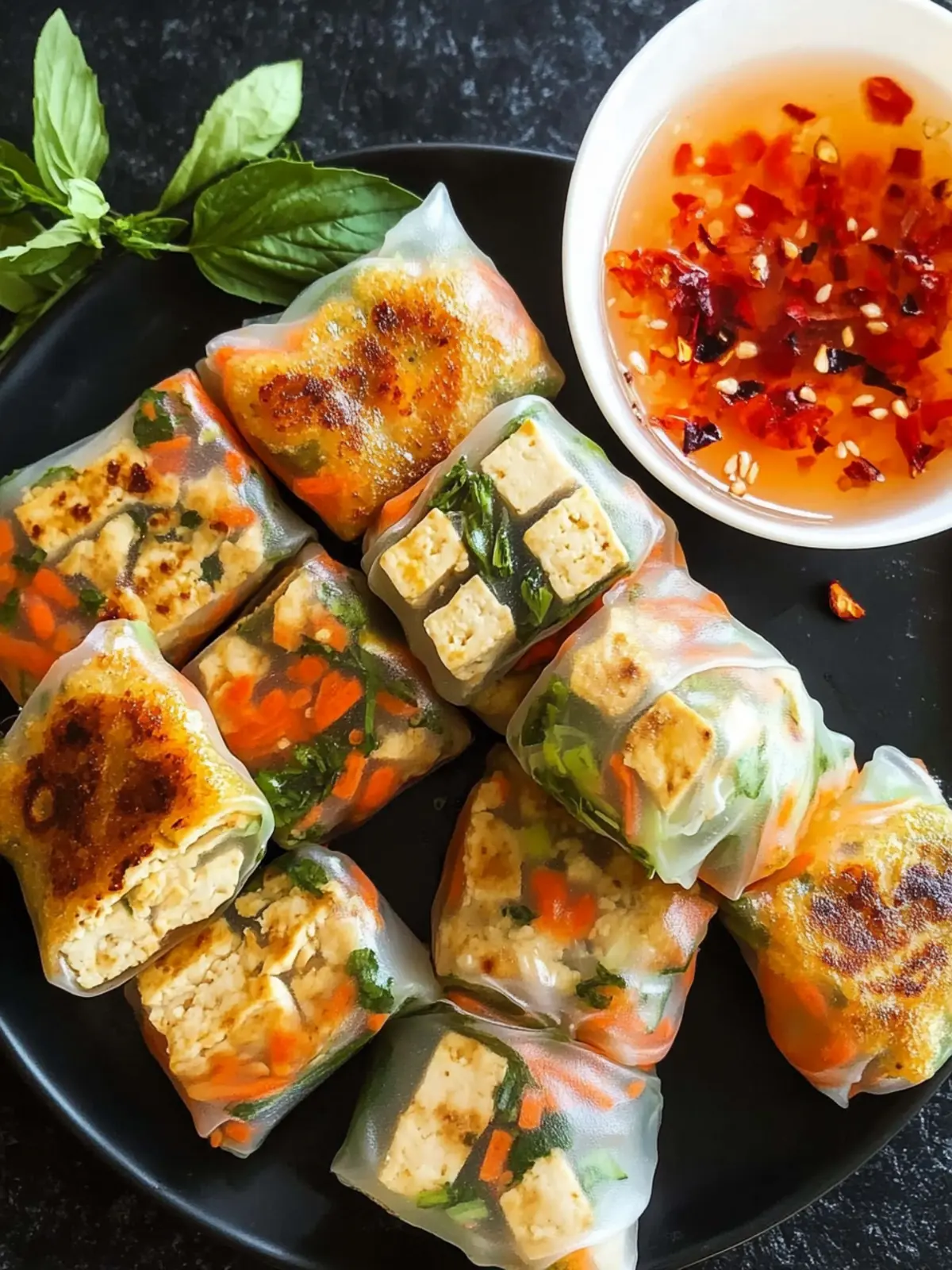 Savory Tofu Spring Rolls: A Flavorful Homemade Treat 2 Tofu Spring Rolls