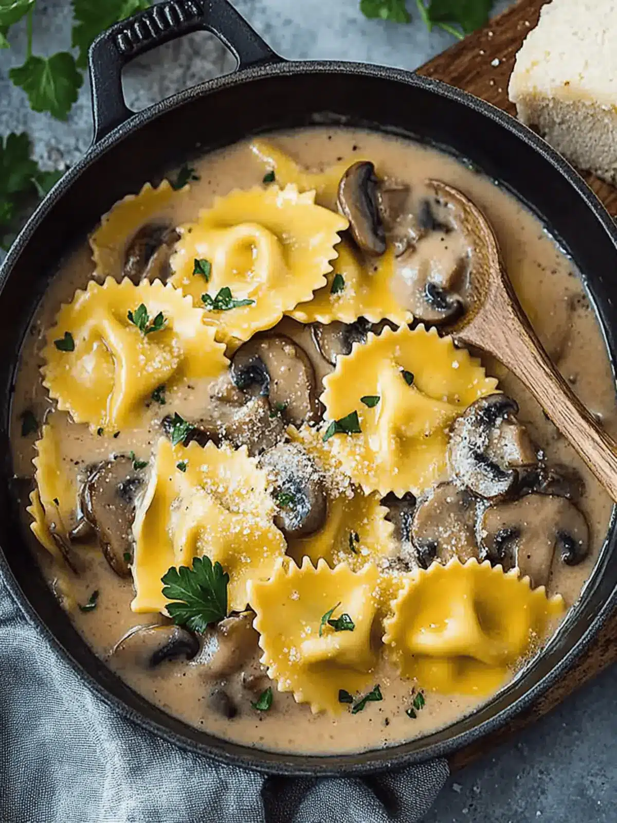 Creamy Mushroom Ravioli Sauce to Love at First Bite 2 Creamy Mushroom Ravioli Sauce
