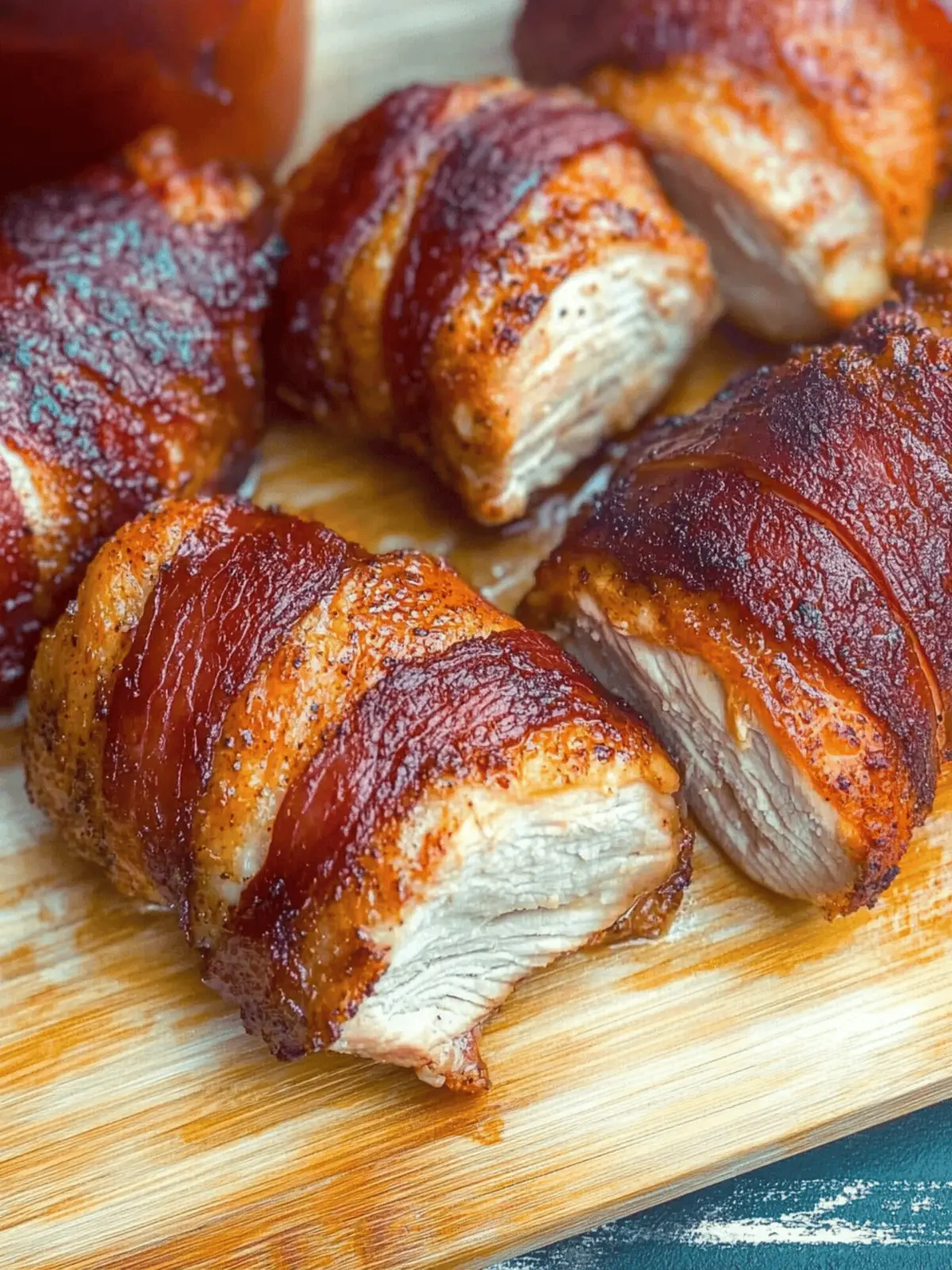 Irresistible Sweet Heat Bacon Wrapped Smoked Chicken Breasts 2 Sweet Heat Bacon Wrapped Smoked Chicken Breasts