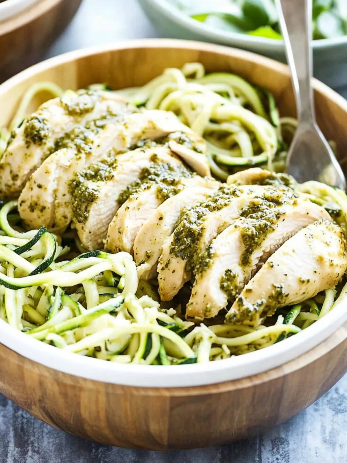 Pesto Chicken with Zucchini Noodles for a Guilt-Free Feast 3 Pesto Chicken with Zucchini Noodles