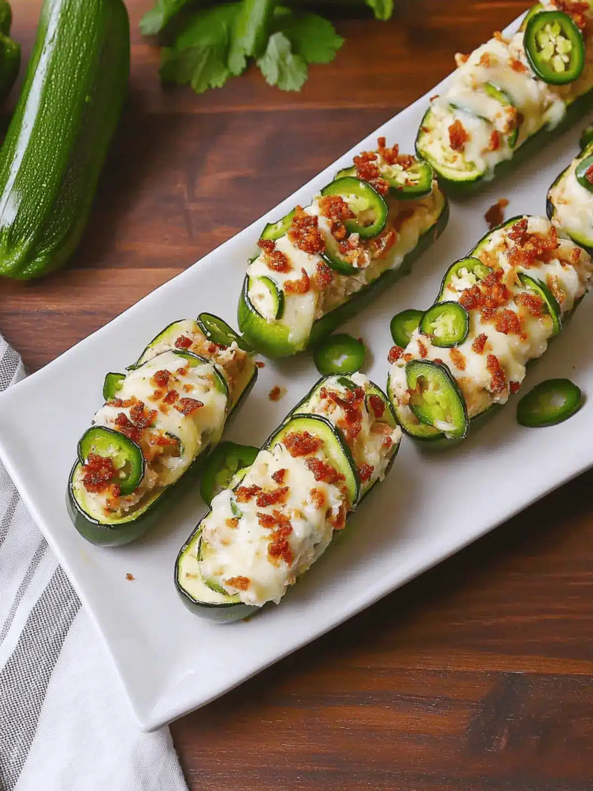 Jalape o Popper Stuffed Zucchini for a Flavor Explosion 2 Jalape o Popper Stuffed Zucchini
