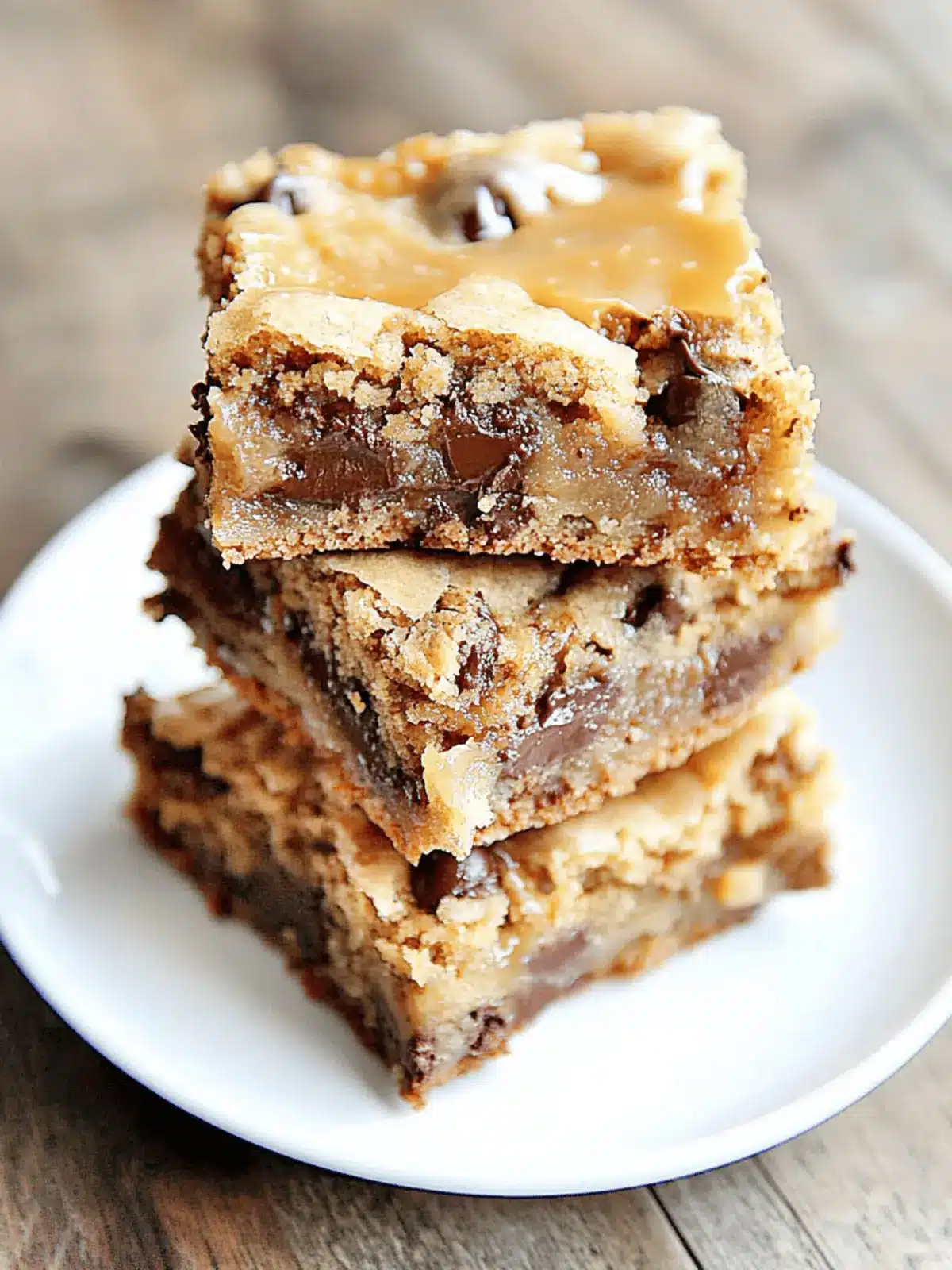 Gooey Salted Caramel Chocolate Chip Cookie Bars for Bliss 4 Salted Caramel Chocolate Chip Cookie Bars