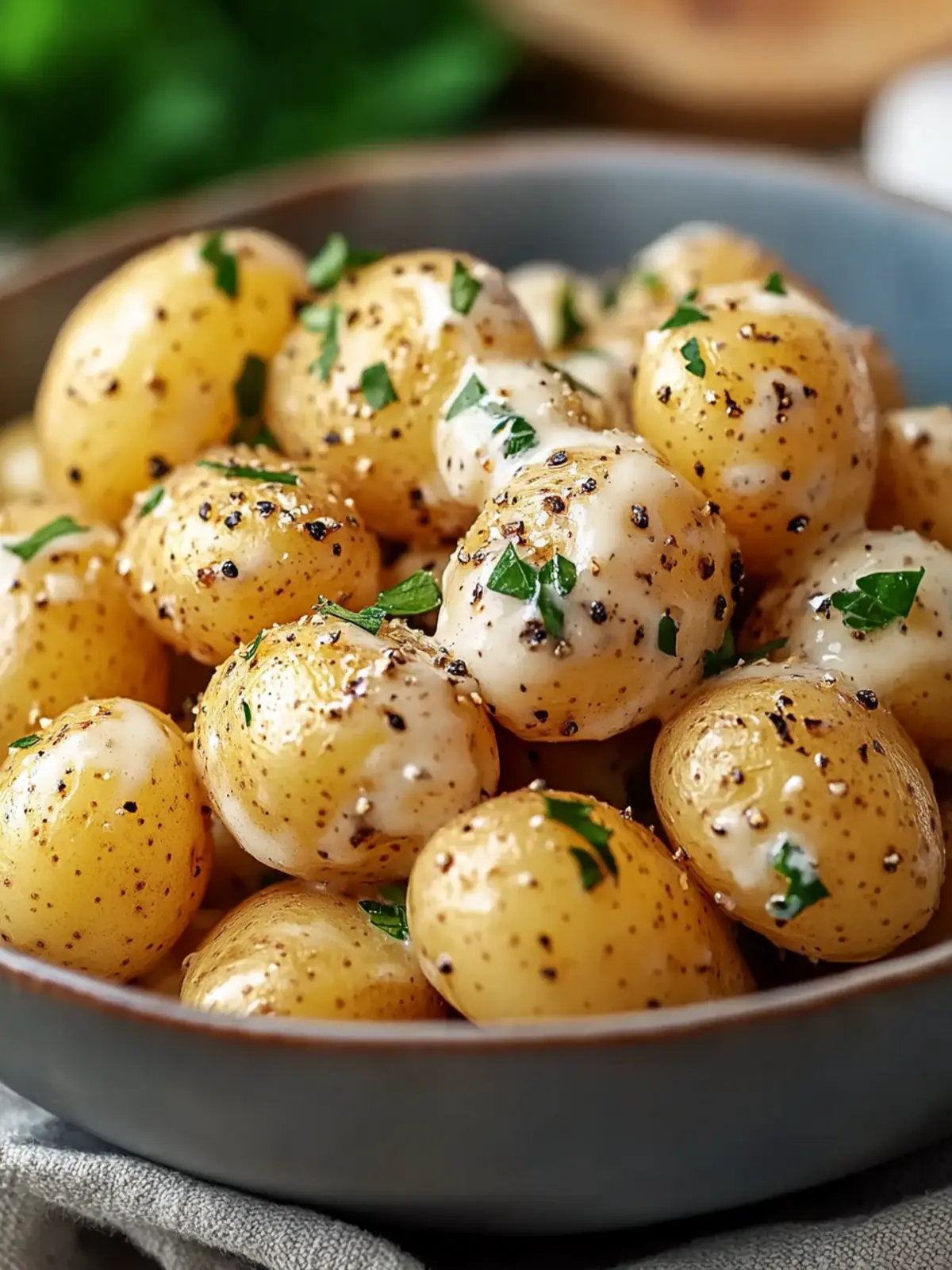 Garlic Cream Baby Potatoes for Irresistible Comfort Food 4 Garlic Cream Baby Potatoes