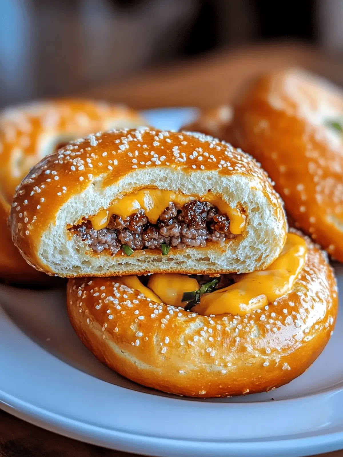 Cheeseburger Pretzel Bombs: Ultimate Game Day Delight 4 Cheeseburger Pretzel Bombs