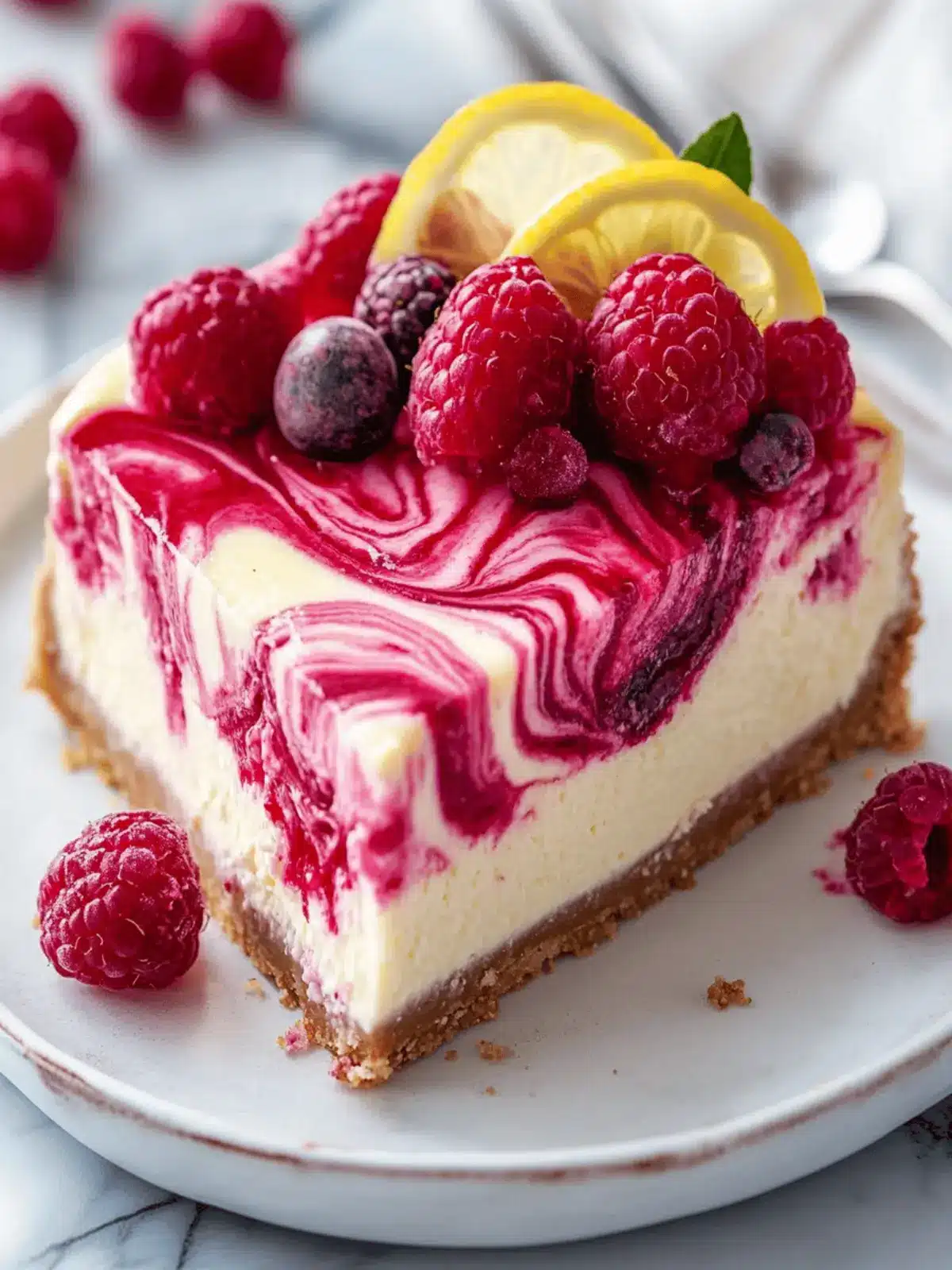 Refreshing Lemon Raspberry Swirl Cheesecake to Impress Your Guests 3 Lemon Raspberry Swirl Cheesecake