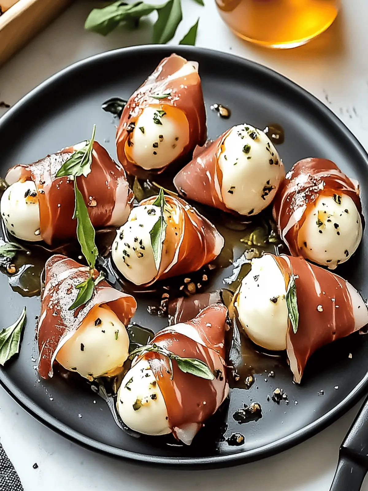 Savory Prosciutto Wrapped Mozzarella Bites for Easy Entertaining 3 Prosciutto Wrapped Mozzarella Bites
