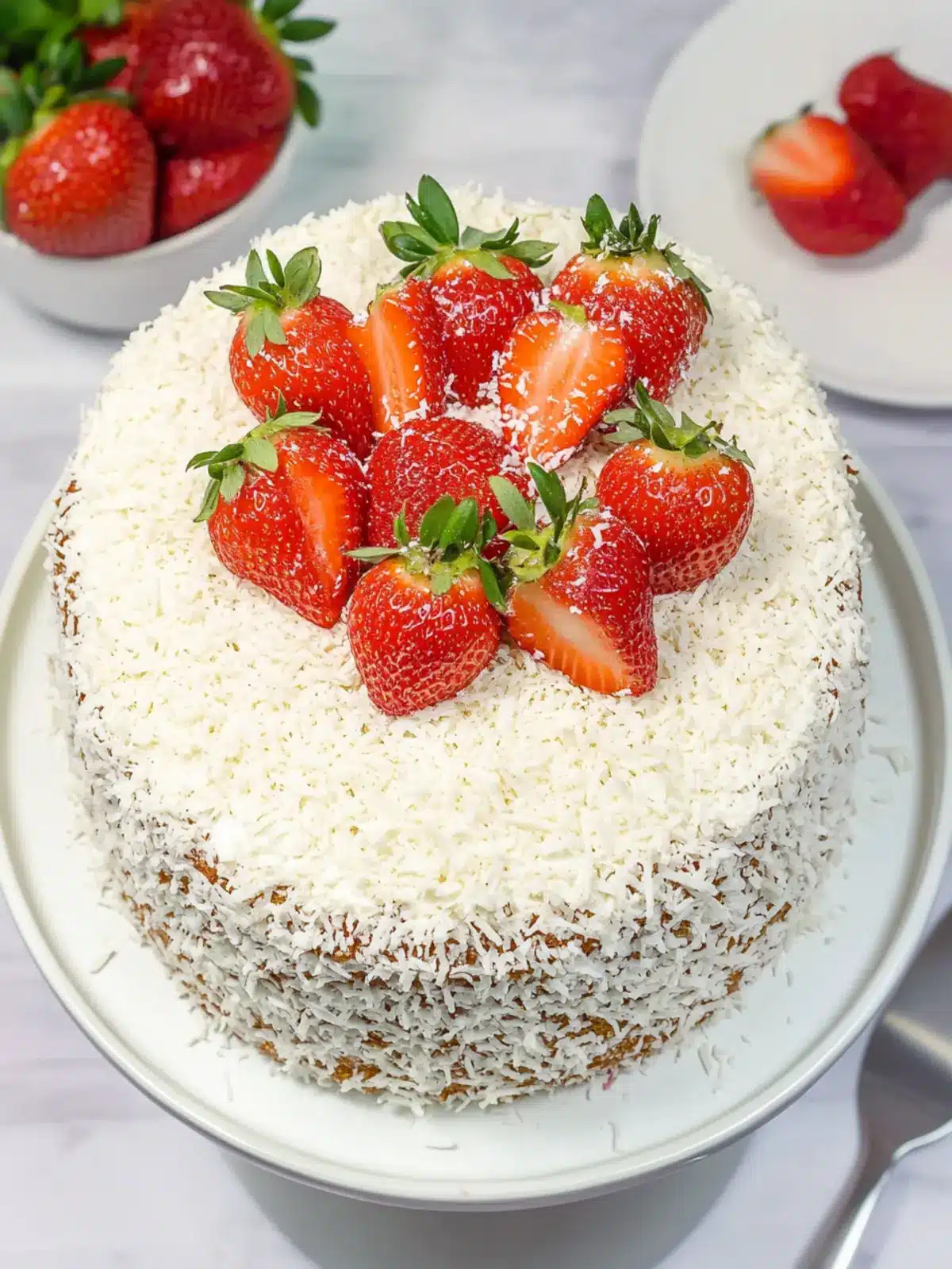 Heavenly Coconut Strawberry Cake That Wows Every Bite 3 Coconut Strawberry Cake