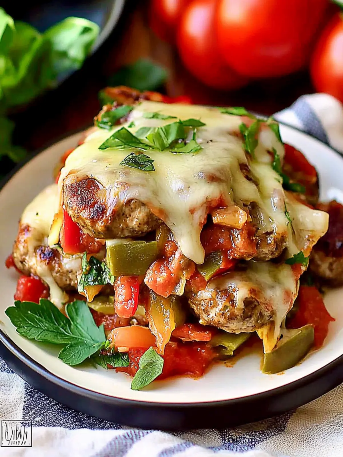 Savor Loaded Italian Sausages with Colorful Veggie Toppings 4 Loaded Italian Sausages