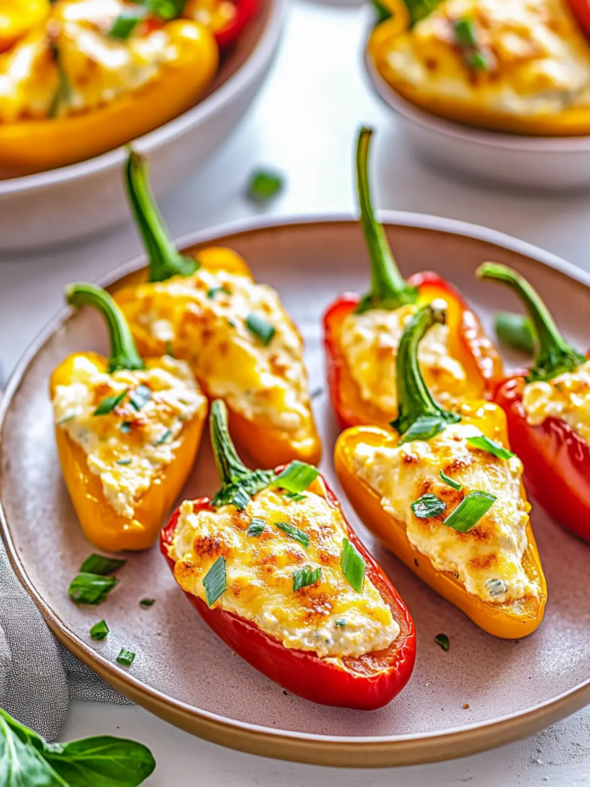 Cream Cheese Stuffed Peppers with Everything Bagel Magic 4 Cream Cheese Stuffed Peppers