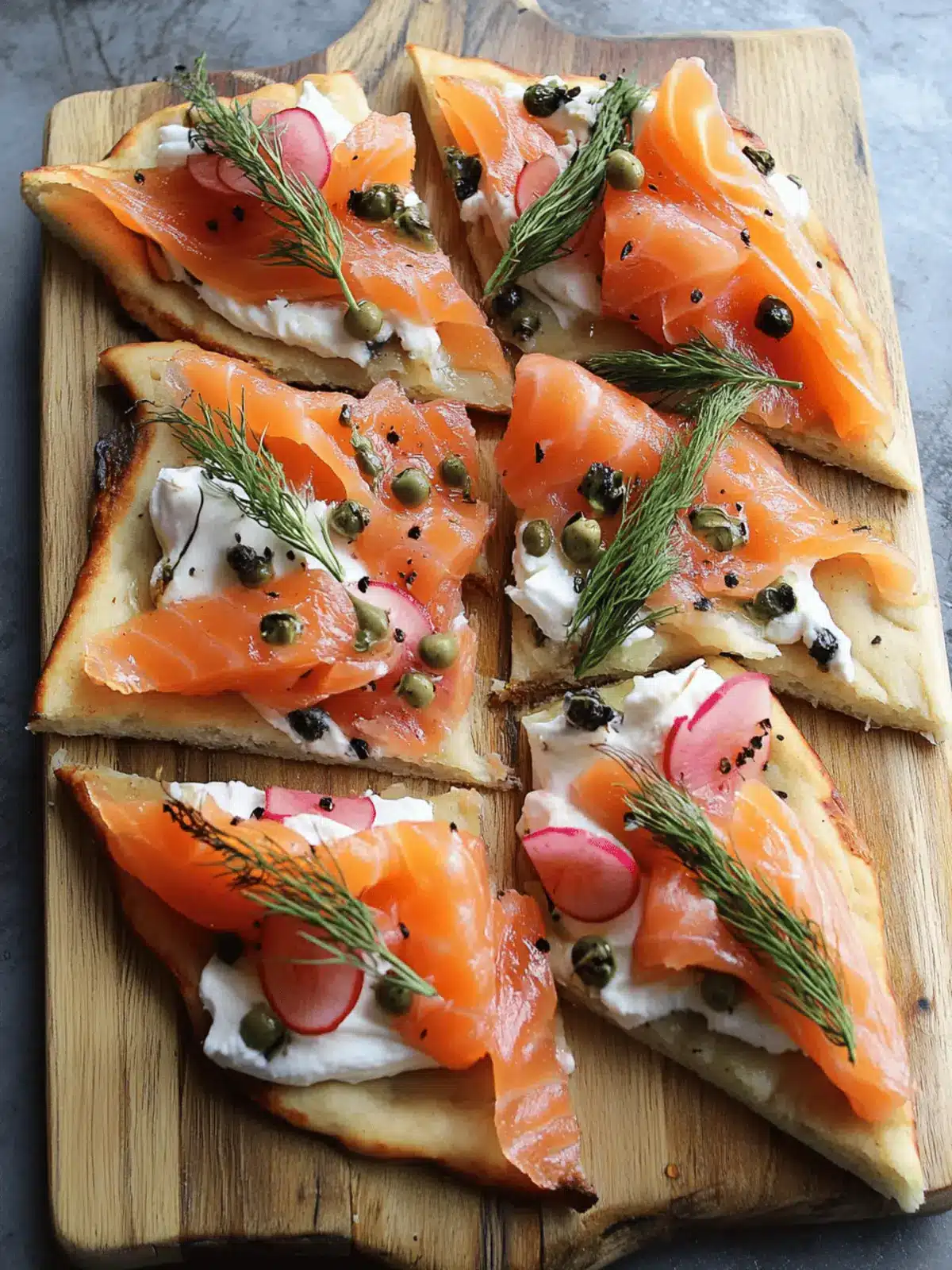 Savory Smoked Salmon Flatbread: A Quick Gourmet Delight 2 Smoked Salmon Flatbread