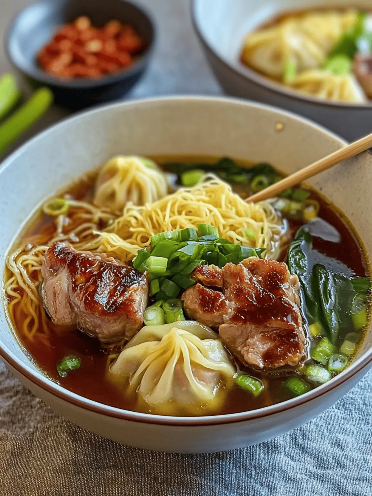 Irresistible Wonton Char Siu Noodle Soup for Cozy Nights 2 Wonton Char Siu Noodle Soup