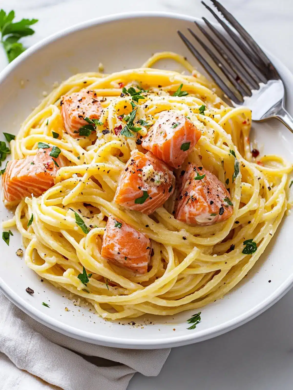 Creamy Smoked Salmon Pasta Carbonara in Just 10 Minutes 4 Smoked Salmon Pasta Carbonara