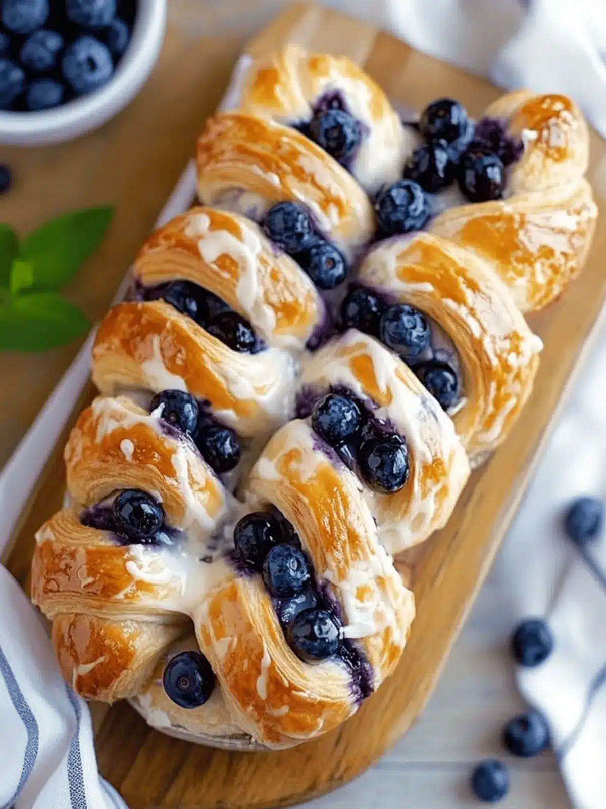 Blueberry Cream Cheese Pastry Braid: A Decadent Breakfast Treat 4 Blueberry Cream Cheese Pastry Braid