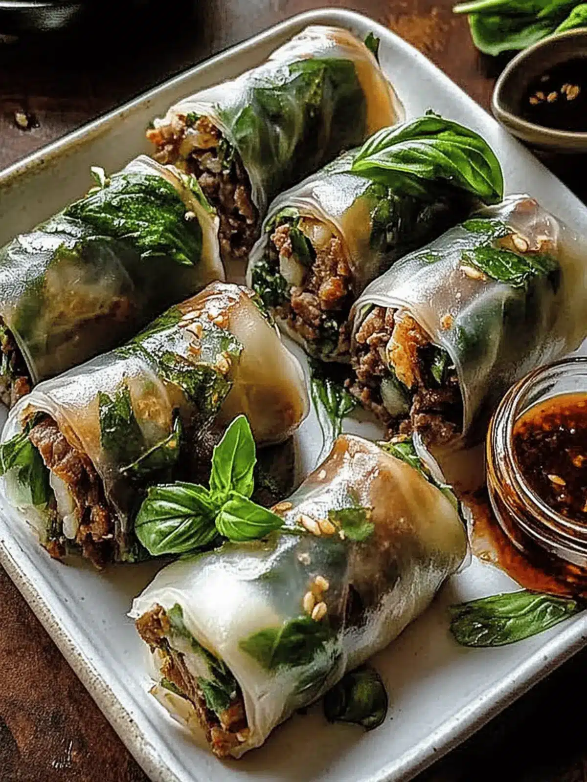 Savory Thai Basil Beef Rolls Ready in 20 Minutes 2 Thai Basil Beef Rolls