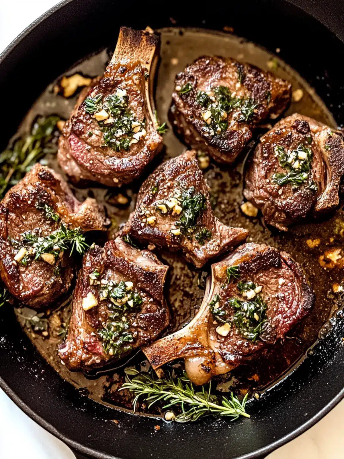 Perfect Pan Seared Lamb Chops with Herb-Butter Bliss 3 Pan Seared Lamb Chops