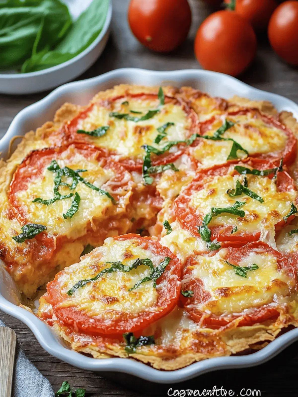 Delicious Crustless Tomato Pie You ll Love to Make Tonight 2 Crustless Tomato Pie