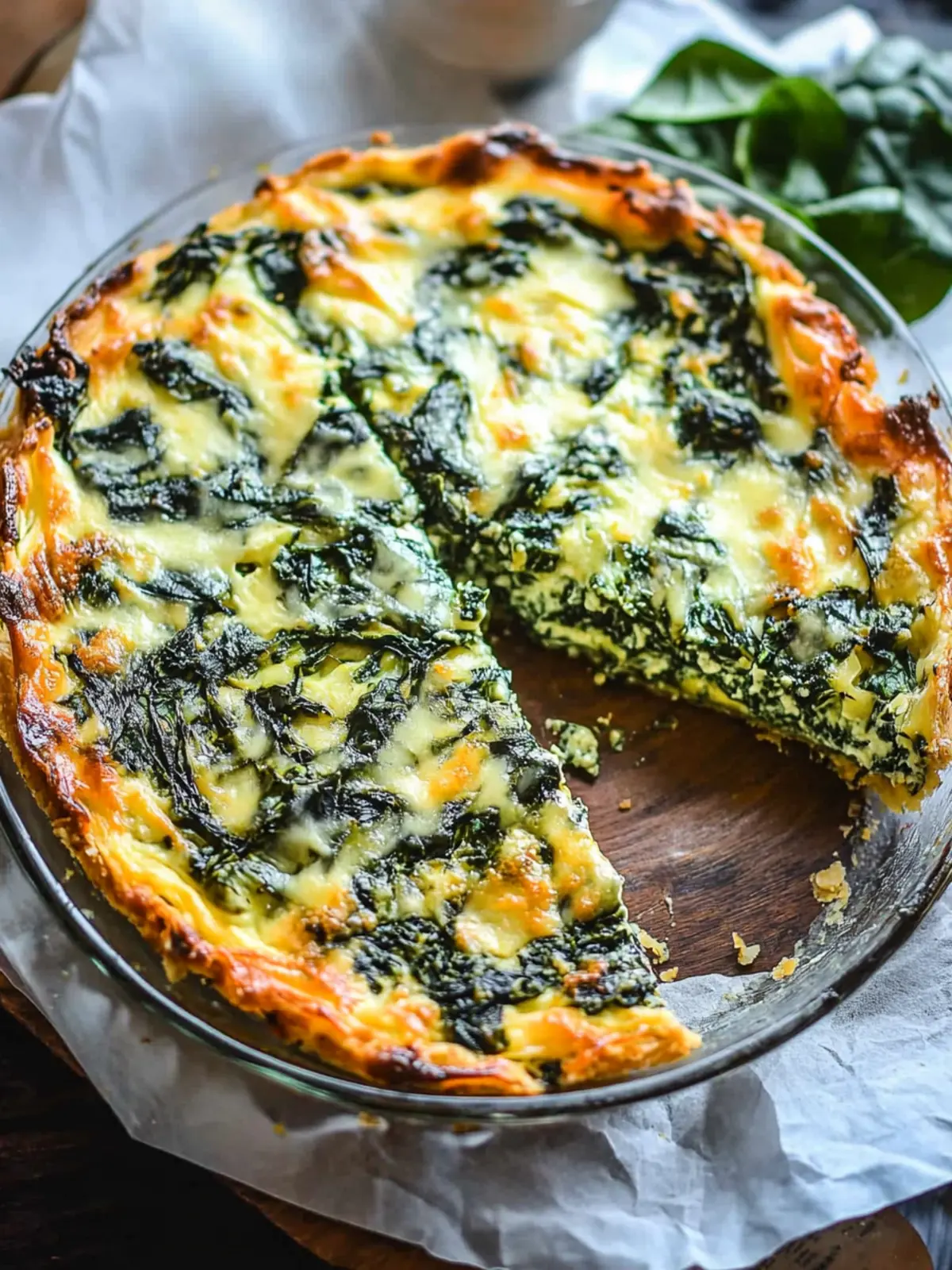Easy Crustless Spinach Cheese Pie You ll Love for Dinner 2 Crustless Spinach Cheese Pie