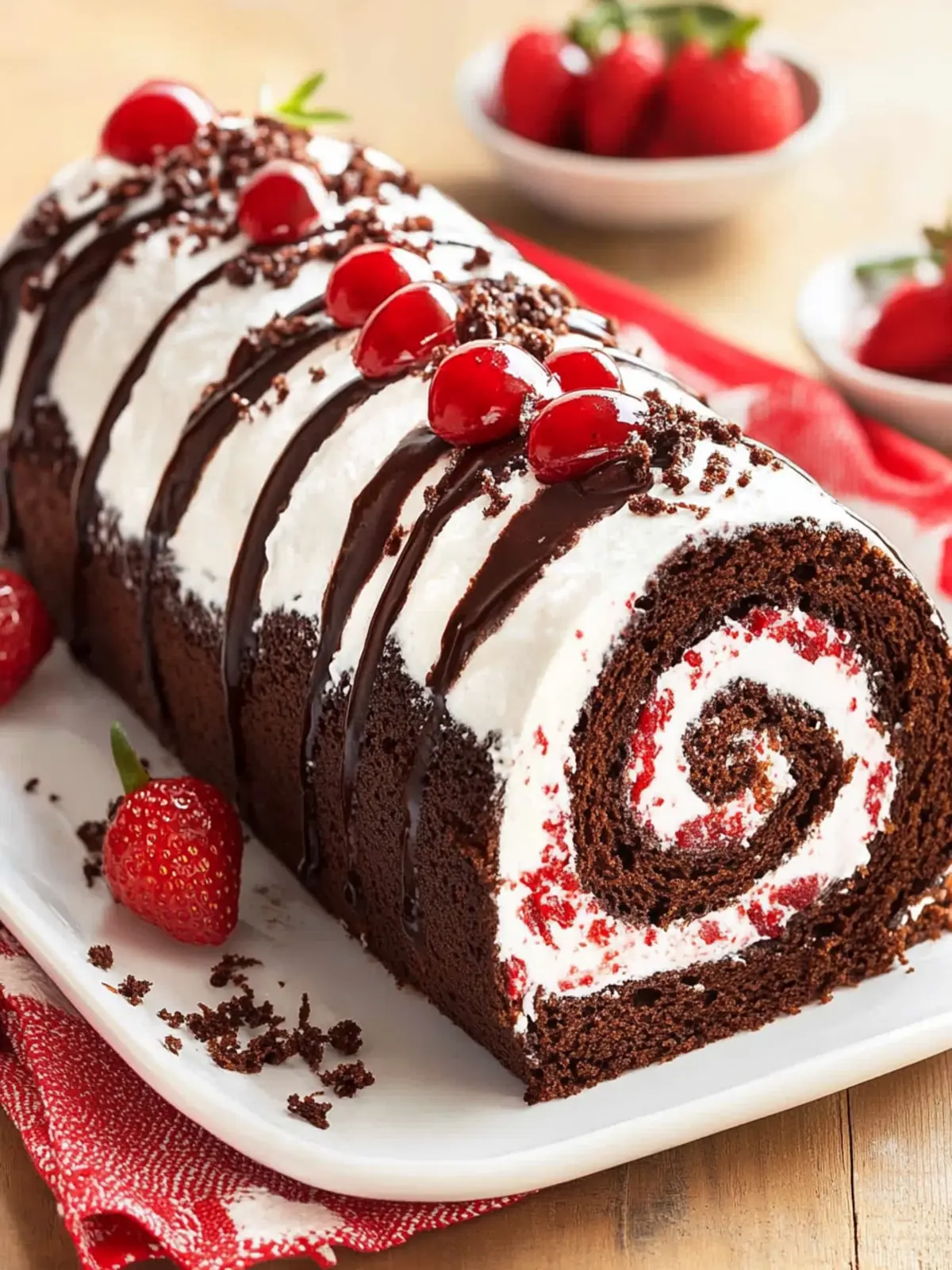 Decadent Black Forest Cake Roll Recipe You ll Love to Make 4 Black Forest Cake Roll