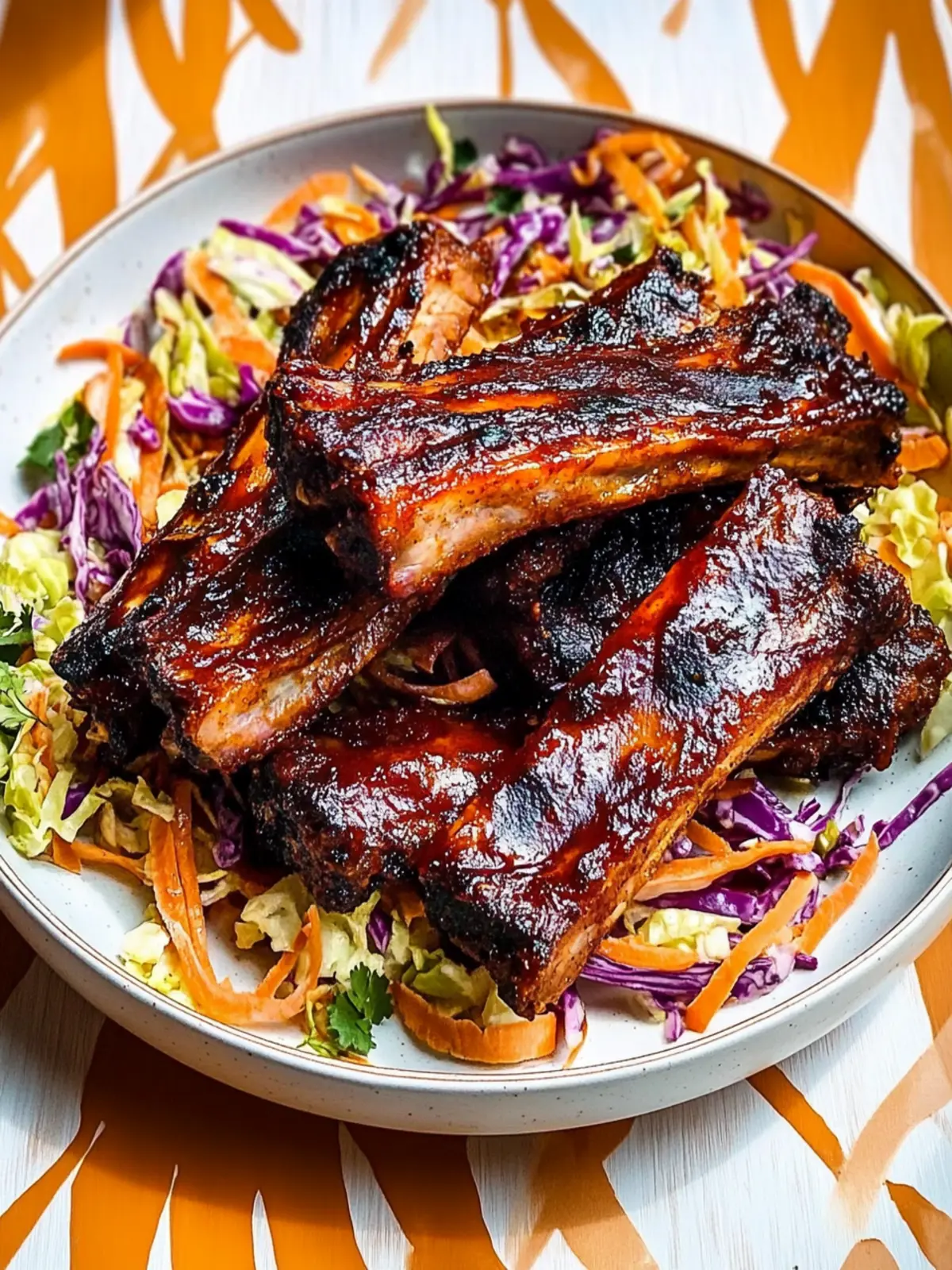 Sticky Chili Ribs with Coconut Slaw: A Flavor Adventure 4 Sticky Chili Ribs with Coconut and Cabbage Slaw