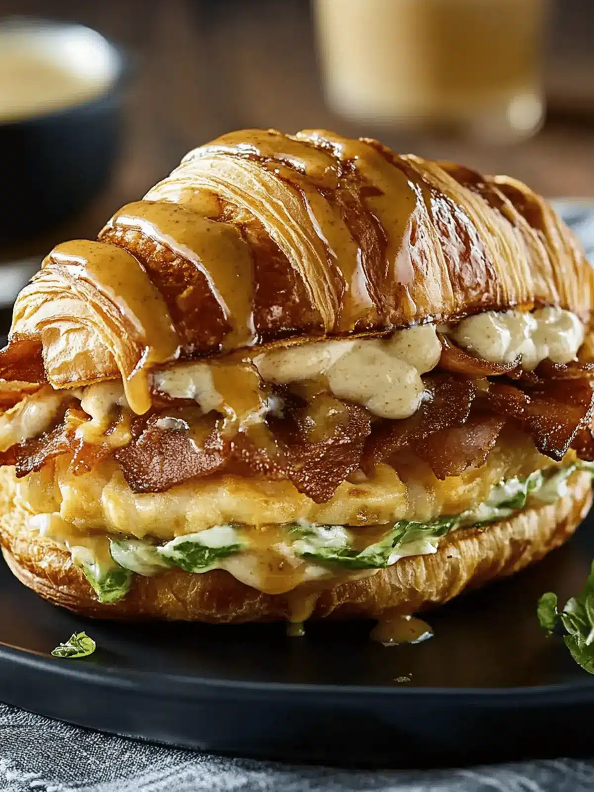 Customizable Maple Mustard Croissant Breakfast Sandwich Bliss 3 Maple Mustard Croissant Breakfast Sandwich