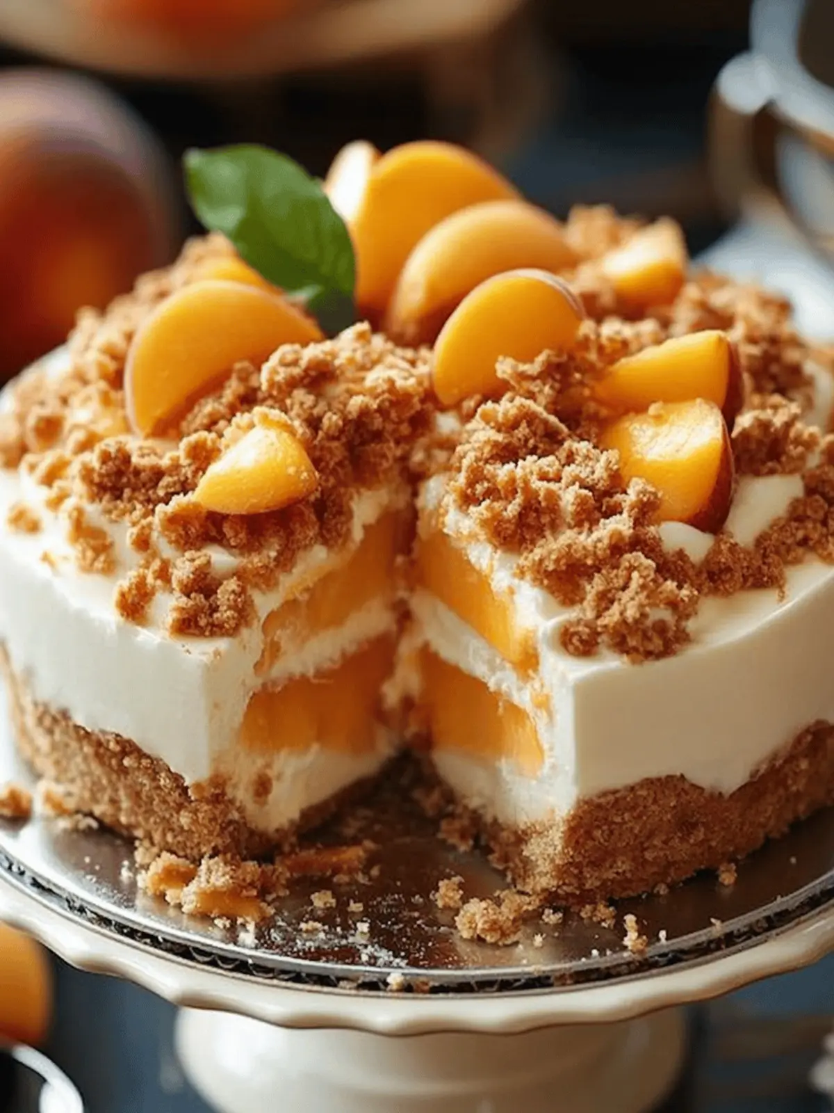 Bourbon Peach Streusel Cheesecake for Summer Bliss 2 Peach Streusel Cheesecake