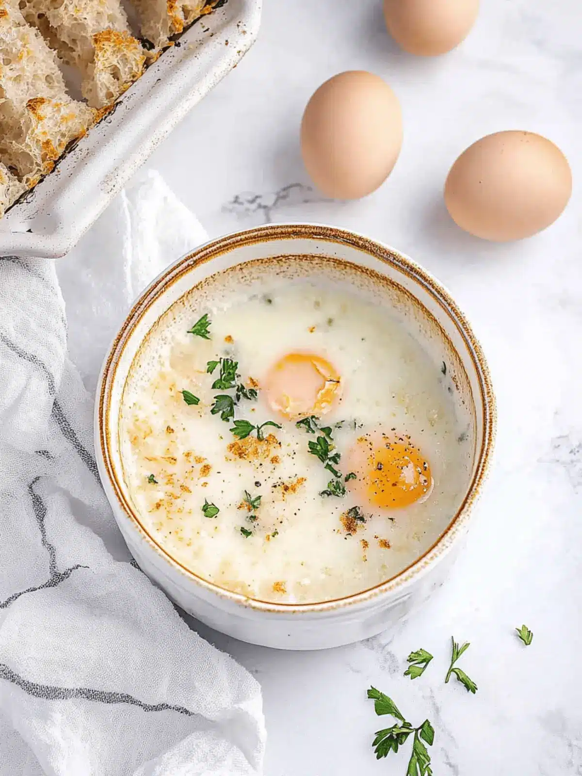 Deliciously Creamy Shirred Eggs for a Cozy Brunch Treat 2 Shirred Eggs
