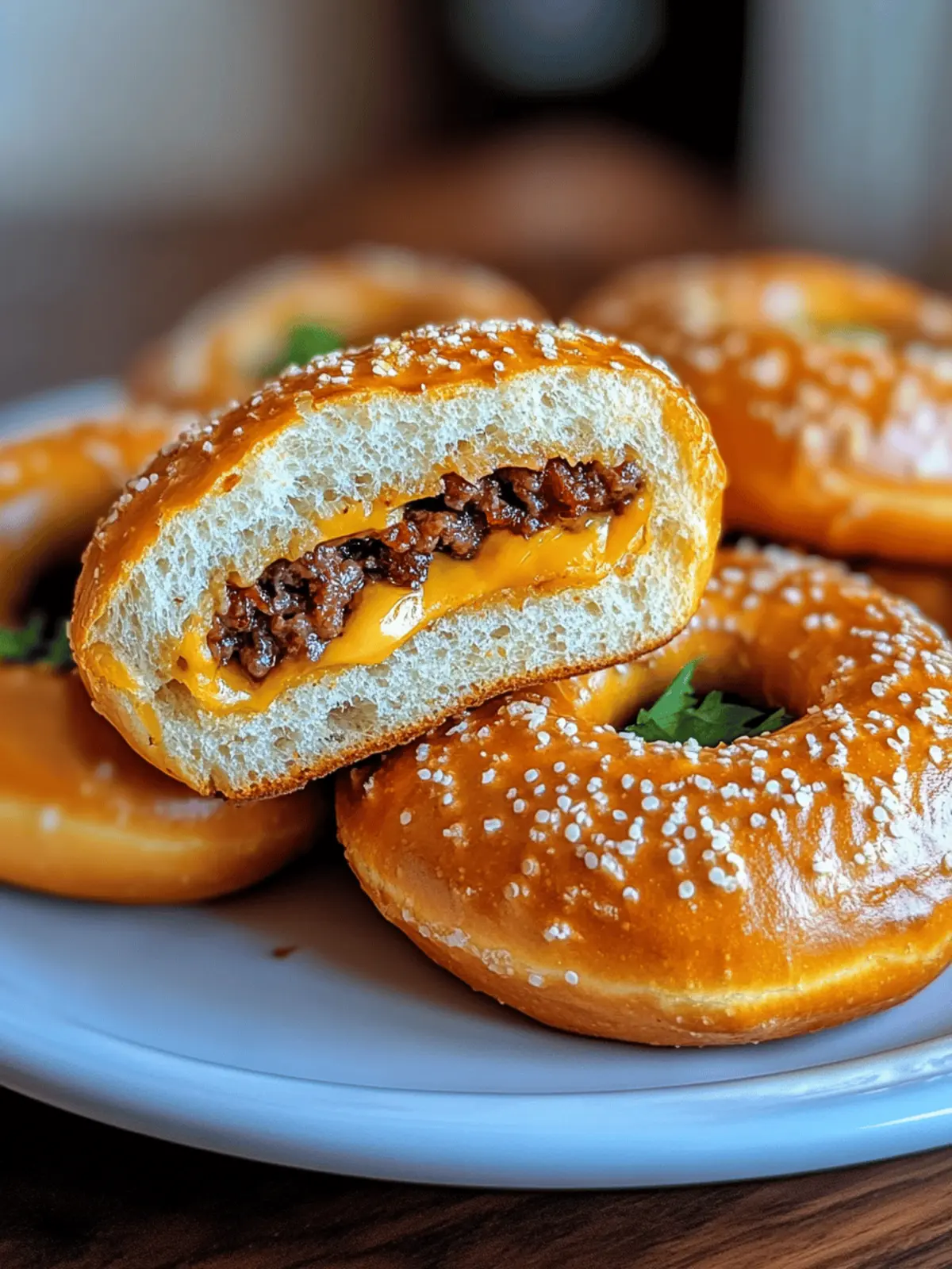 Cheeseburger Pretzel Bombs: Ultimate Game Day Delight 2 Cheeseburger Pretzel Bombs