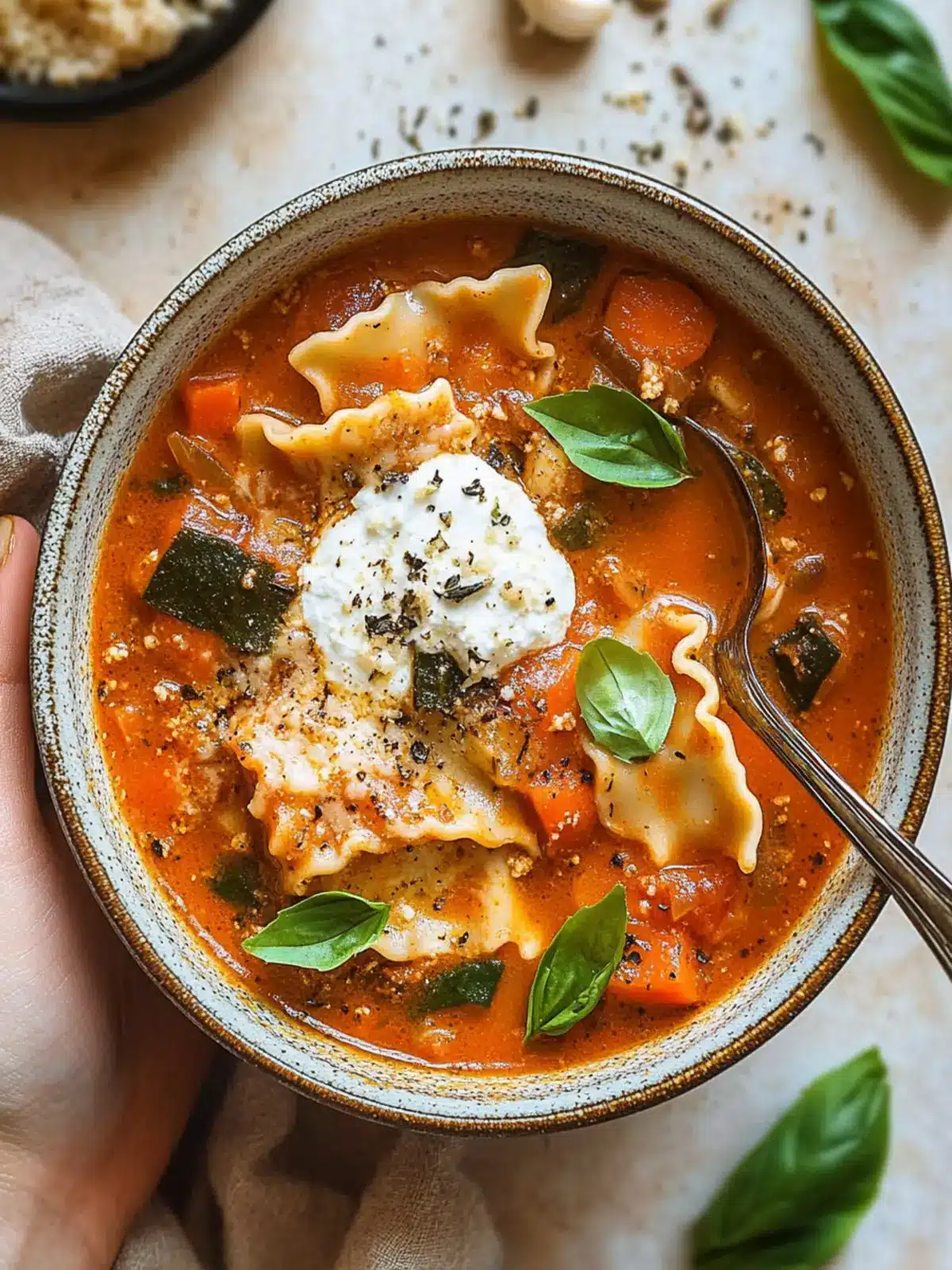 Heartwarming Veggie Vegetarian Lasagna Soup for Cozy Nights 4 Veggie Vegetarian Lasagna Soup