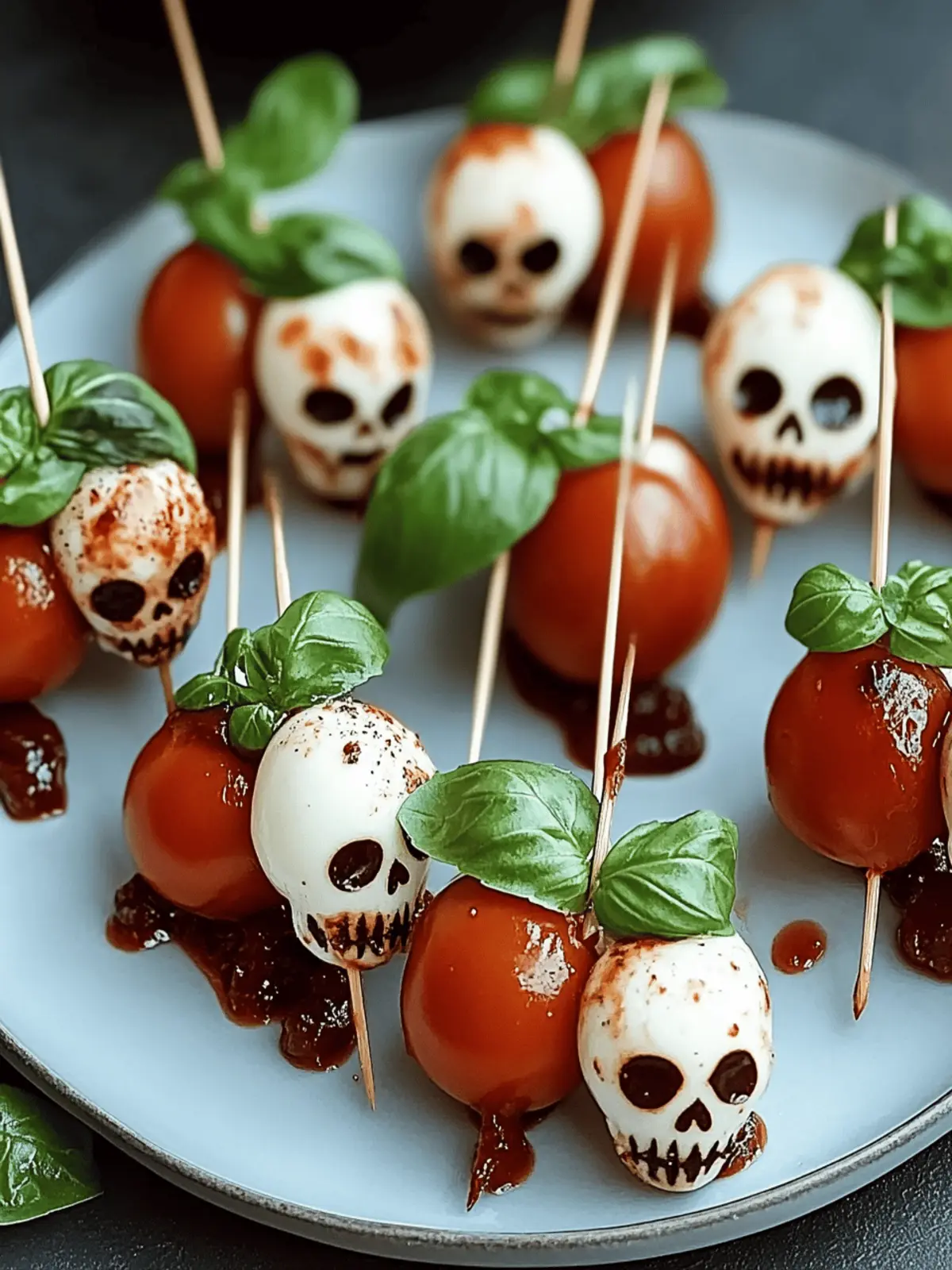 Creepy Halloween Caprese Salad Skewers to Thrill Your Guests 2 Halloween Caprese Salad Skewers