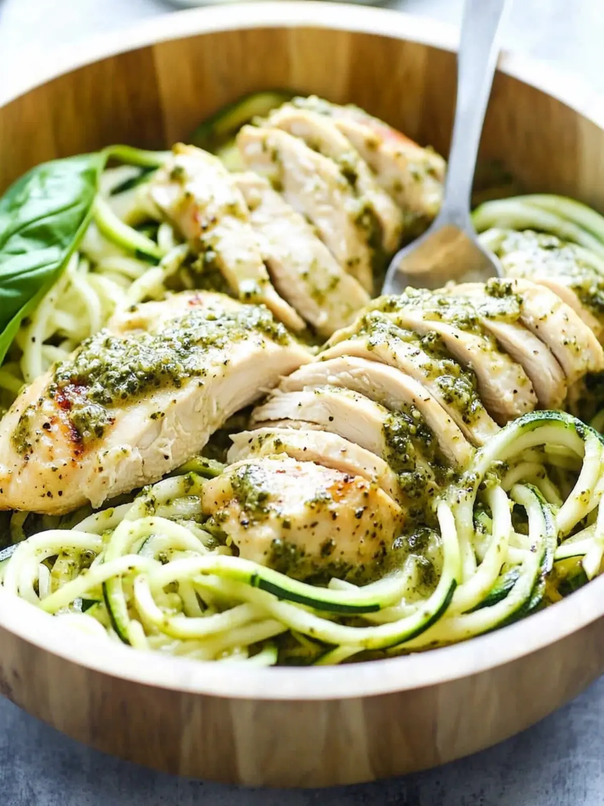 Pesto Chicken with Zucchini Noodles for a Guilt-Free Feast 4 Pesto Chicken with Zucchini Noodles