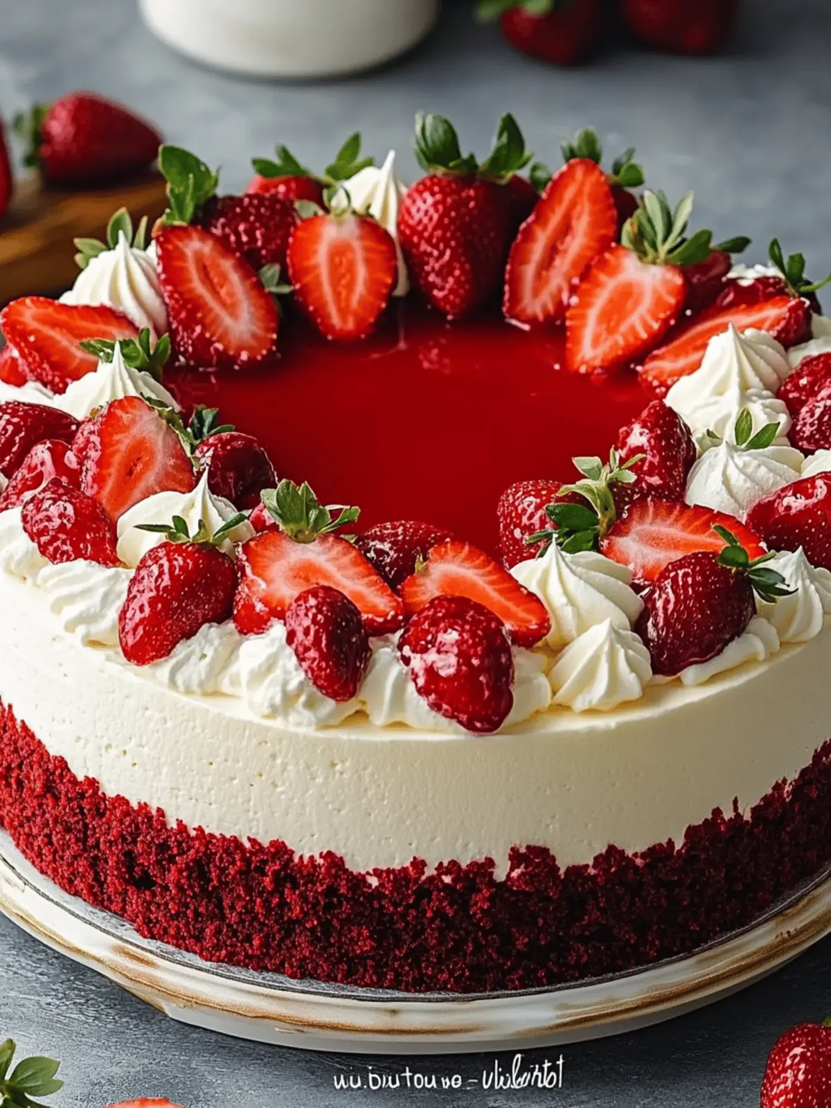 Decadent Strawberry Red Velvet Cheesecake to Wow Your Guests 2 Strawberry Red Velvet Cheesecake