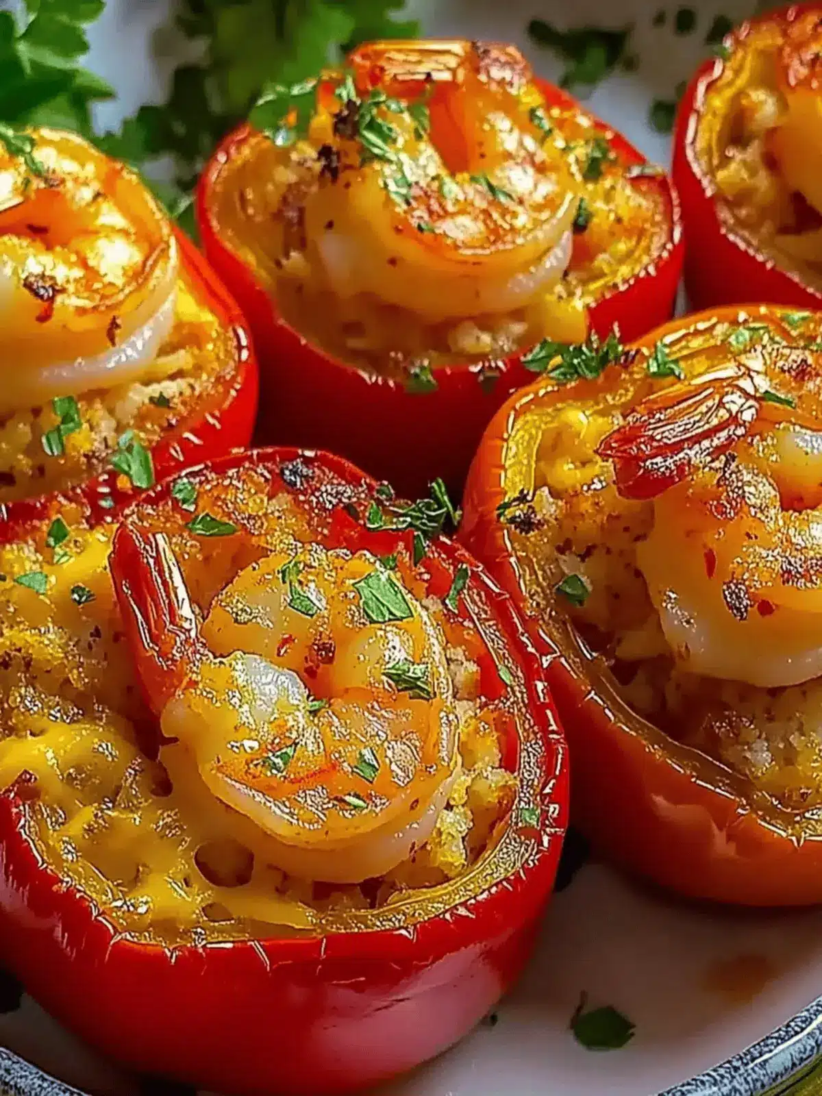 Garlic Butter Shrimp Stuffed Peppers for a Flavorful Weeknight Treat 3 Garlic Butter Shrimp Stuffed Peppers