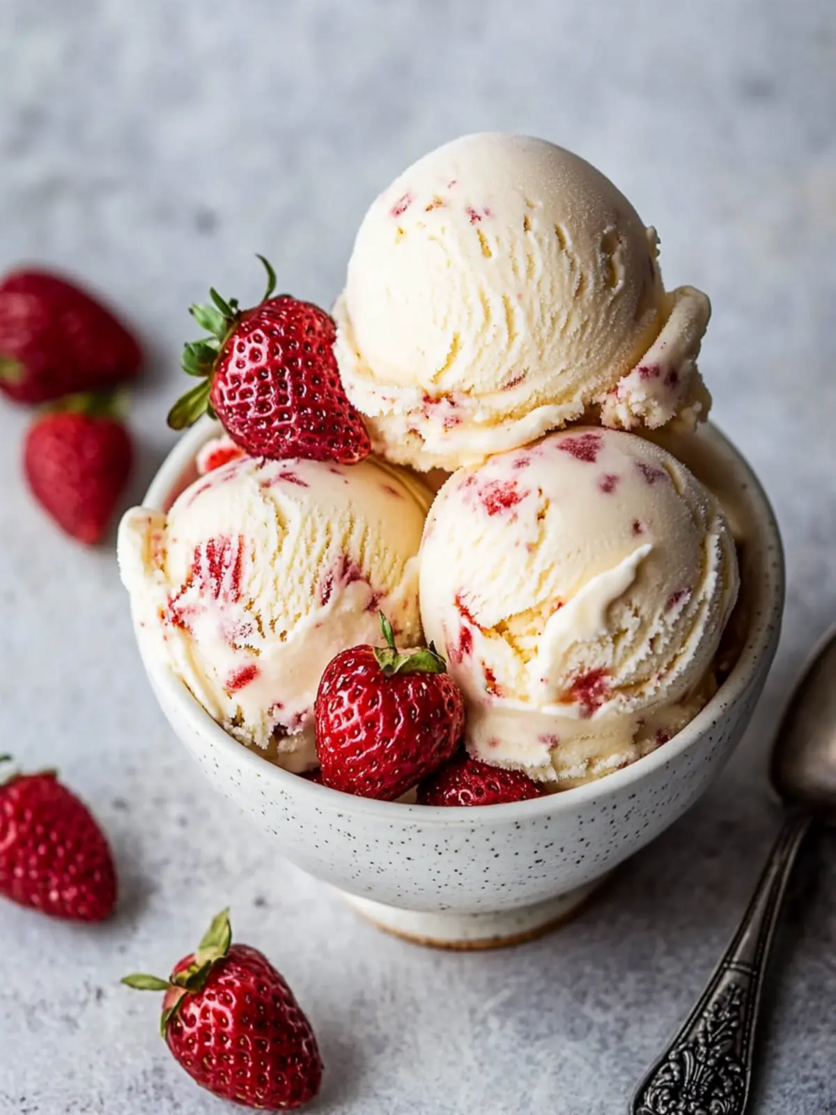 Indulge in Creamy Mascarpone Ice Cream with Strawberry Swirl 3 Mascarpone Ice Cream
