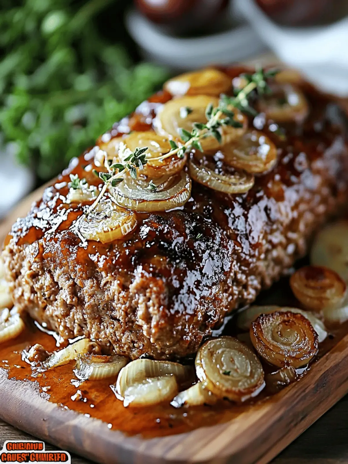 Savory French Onion Meatloaf That'll Melt in Your Mouth 3 French Onions Meatloaf